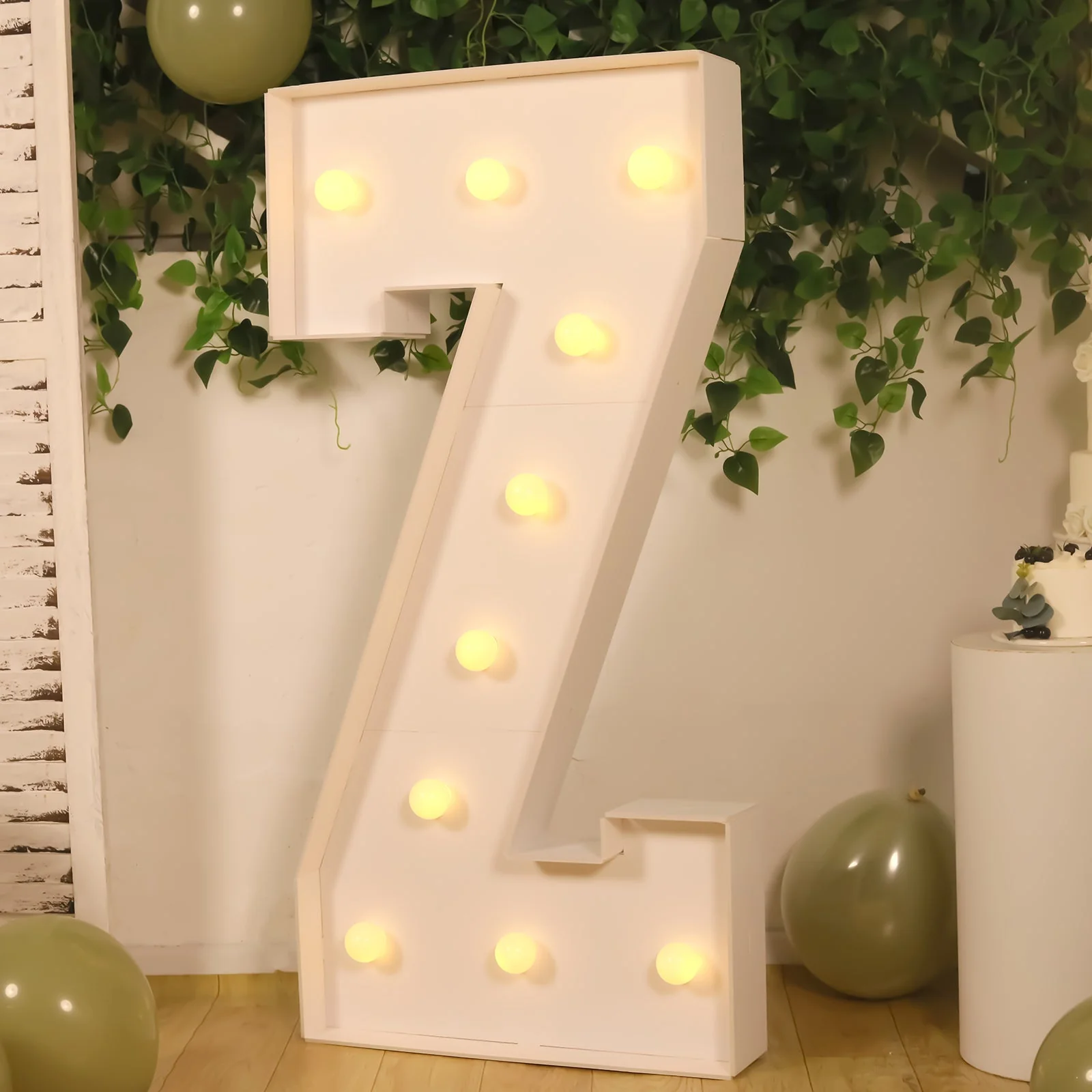 4ft Giant LED Marquee Letter "Z", White Pre-Cut Foam Board with 10 Warm White Battery Operated LEDs, Glue Gun and Sticks - Image 2