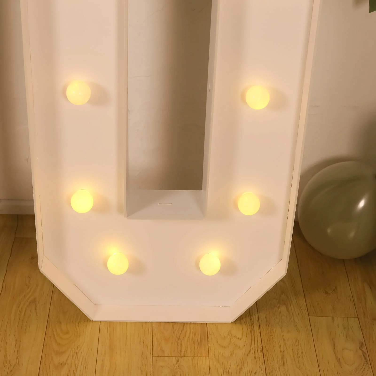 4ft Giant LED Marquee Number "0", White Pre-Cut Foam Board with 10 Warm White Battery Operated LEDs, Glue Gun and Sticks - Image 8