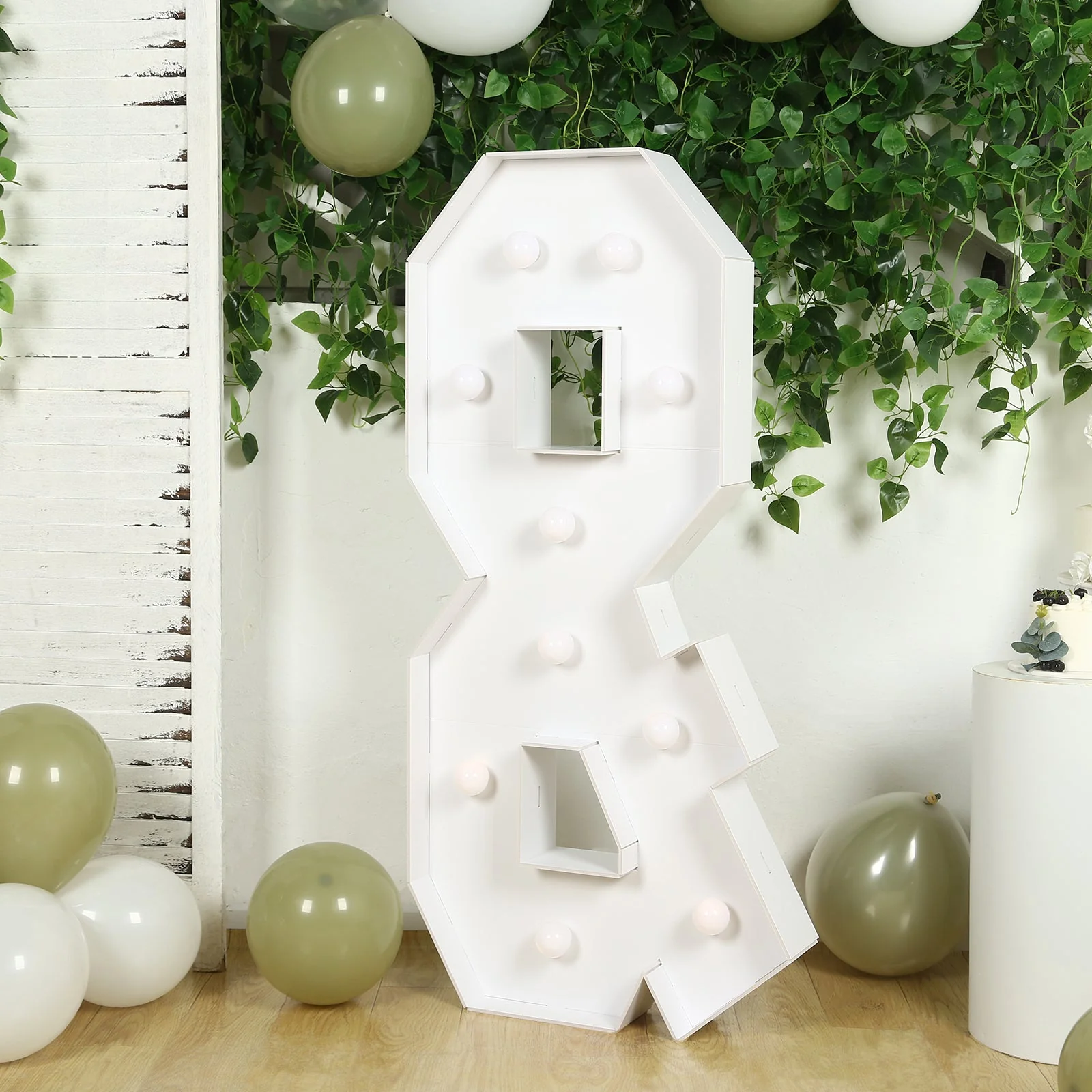 4ft Giant LED Marquee Symbol "&", White Pre-Cut Foam Board with 10 Warm White Battery Operated LEDs, Glue Gun and Sticks - Image 7