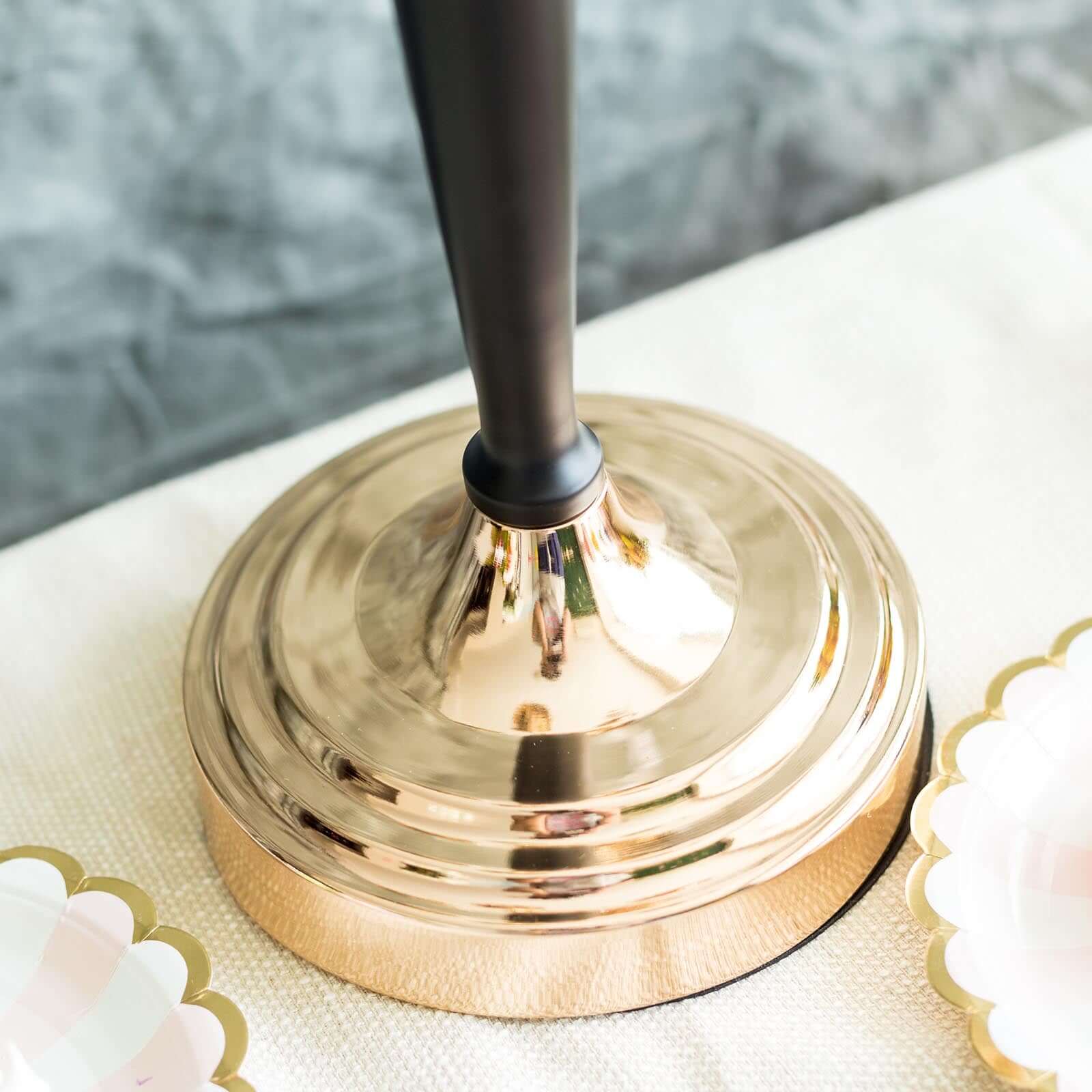 5-Arm Metal Tealight Candelabra Gold/Black 25" - Stylish Table Centerpiece for Events - Image 8