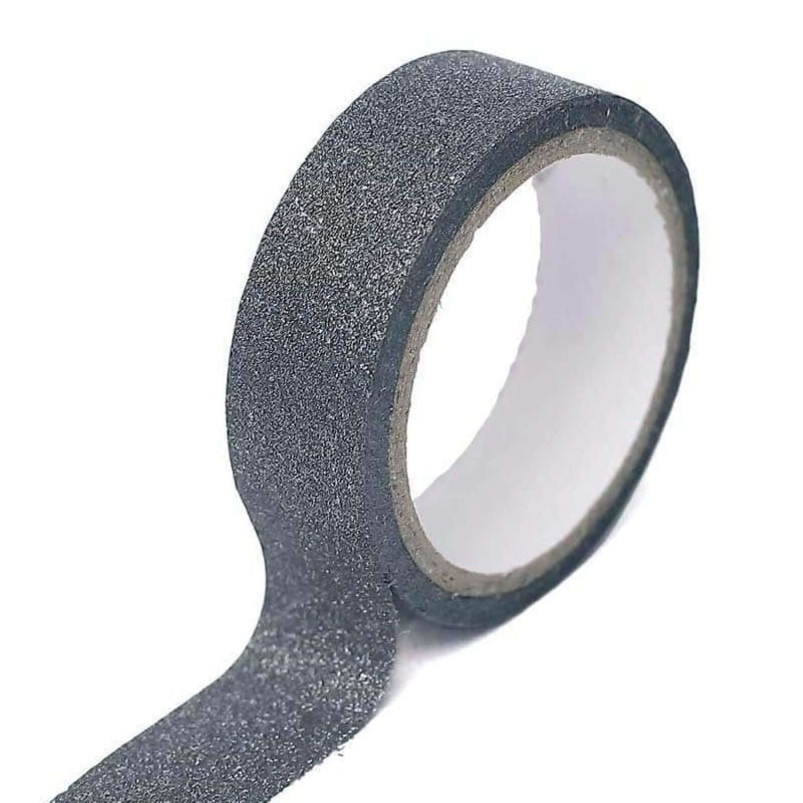 5 Pack Charcoal Gray Washi DIY Craft Glitter Tape 0.5"x5 Yards - Image 12