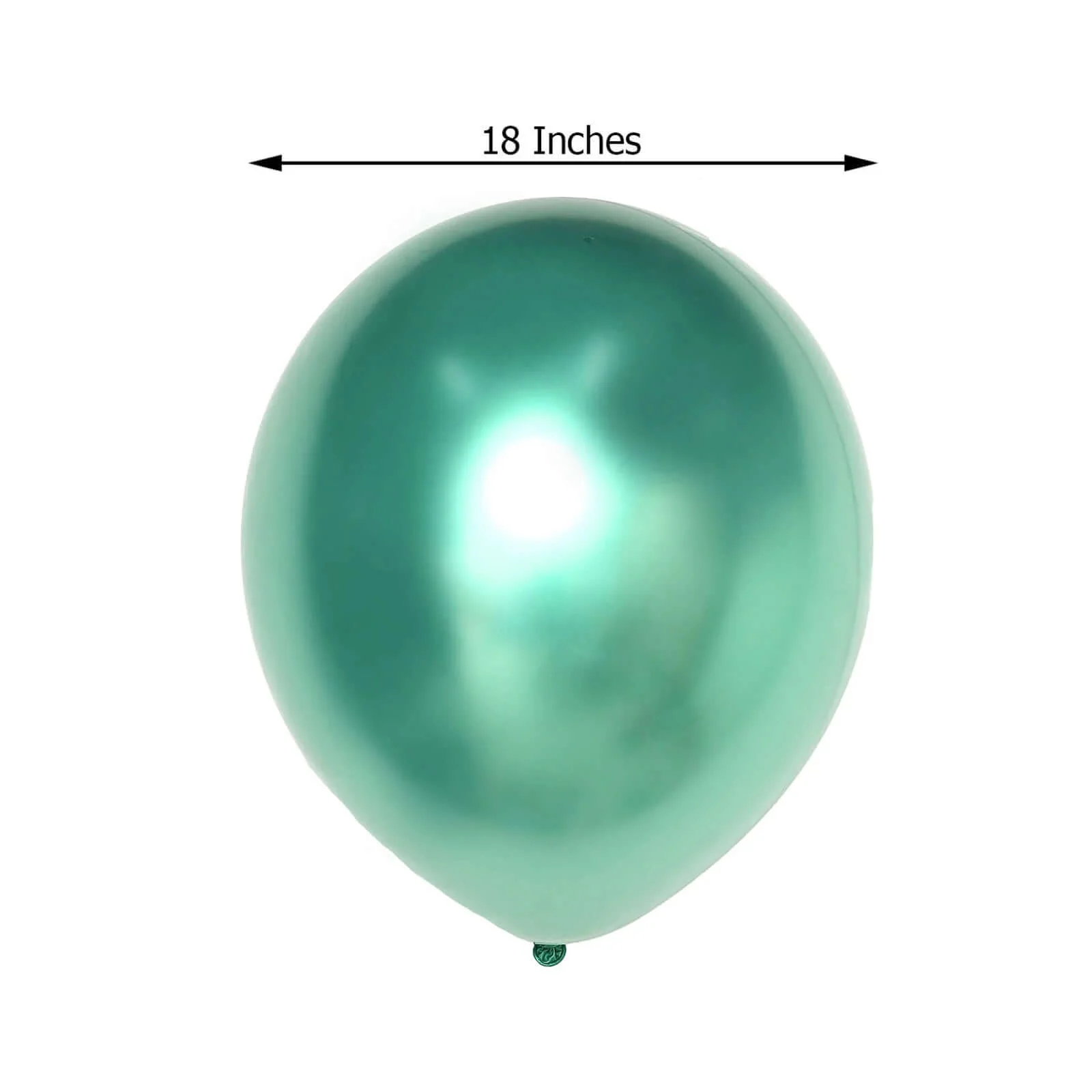 5 Pack Metallic Chrome Green Latex Helium or Air Party Balloons 18" - Image 3