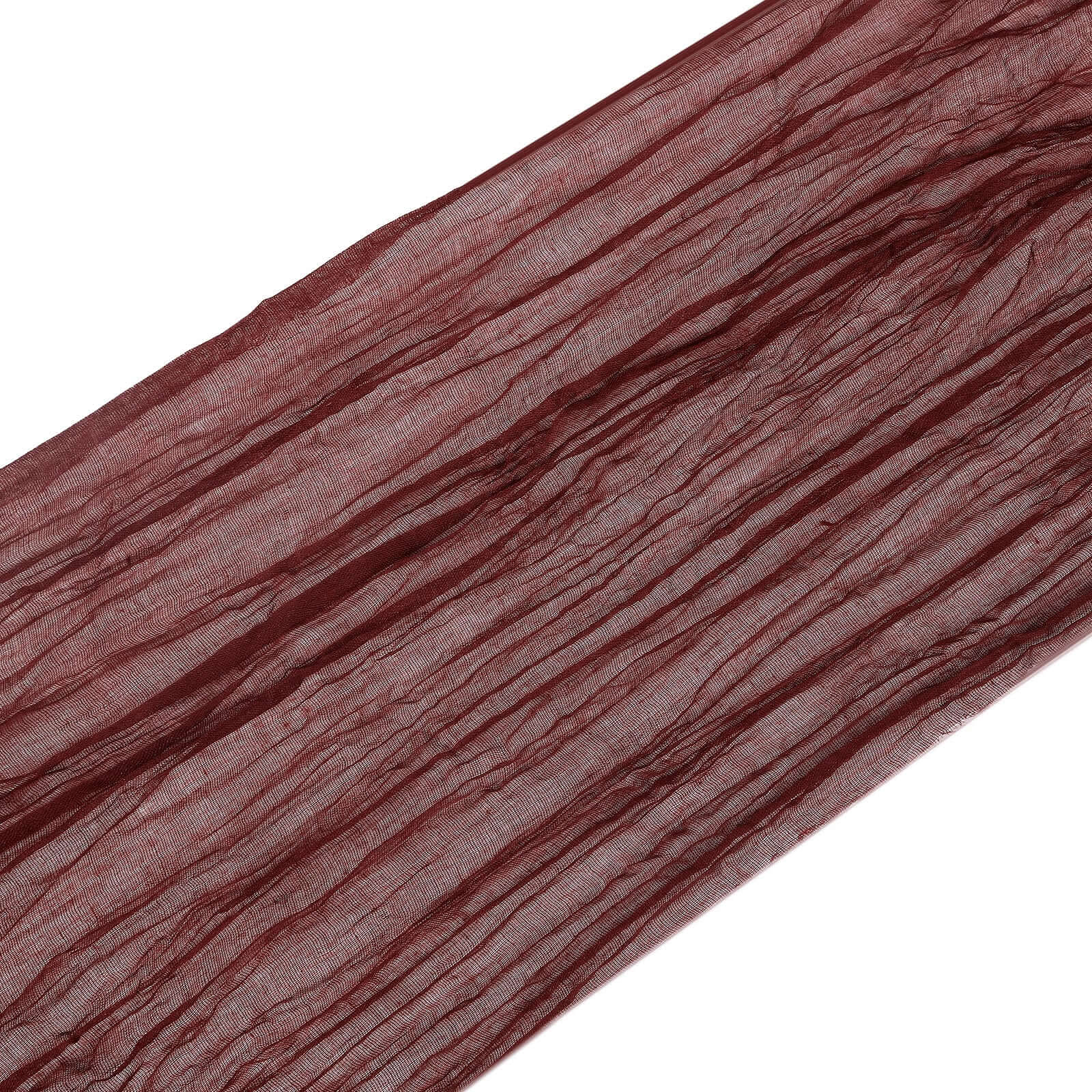5 Pack Cheesecloth Gauze Chair Sashes 16"x88" Burgundy - Boho Decorative Accent - Image 8