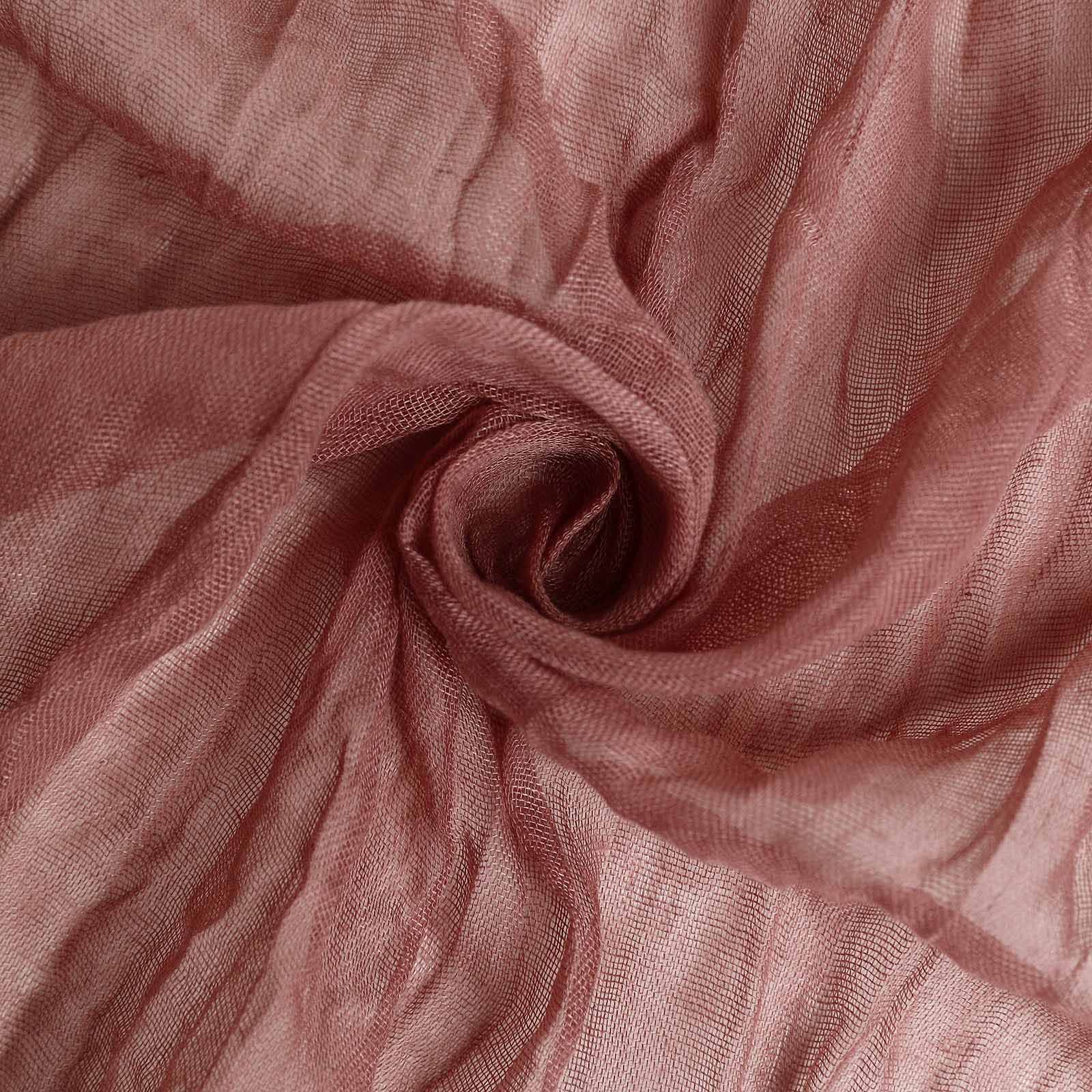 5 Pack Gauze Cheesecloth Napkins 24"x19" Mauve/Cinnamon Rose - Reusable Boho Dinner Napkins - Image 11