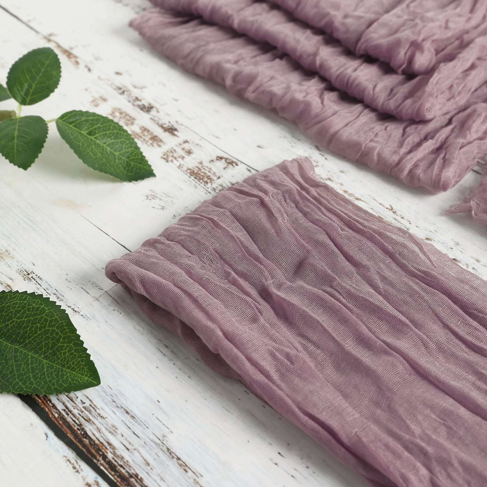 5 Pack Gauze Cheesecloth Napkins 24"x19" Violet Amethyst - Reusable Boho Dinner Napkins - Image 3