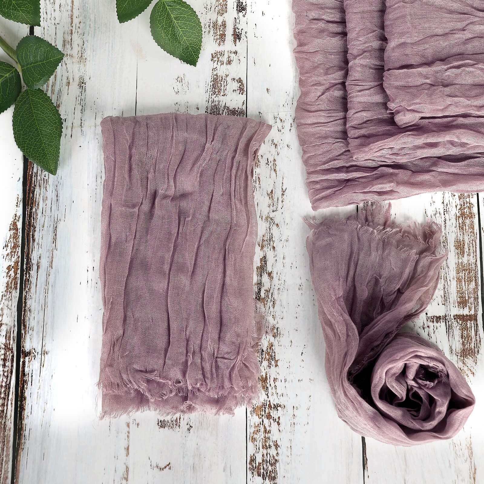 5 Pack Gauze Cheesecloth Napkins 24"x19" Violet Amethyst - Reusable Boho Dinner Napkins - Image 6