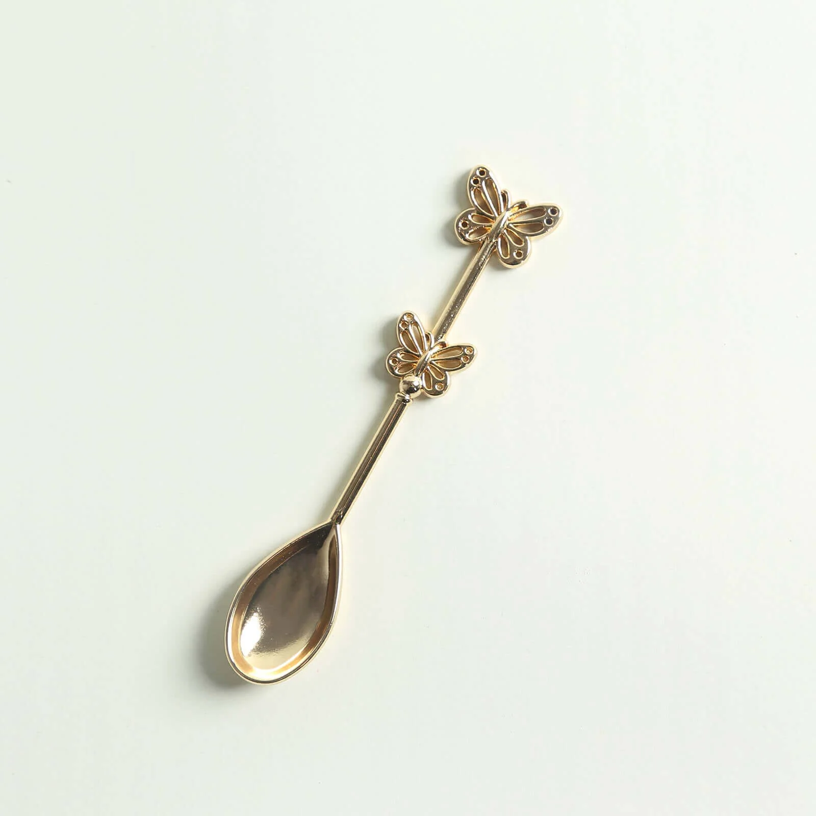 5 Pack Gold Metal Butterfly Handle Coffee Spoons - Image 14