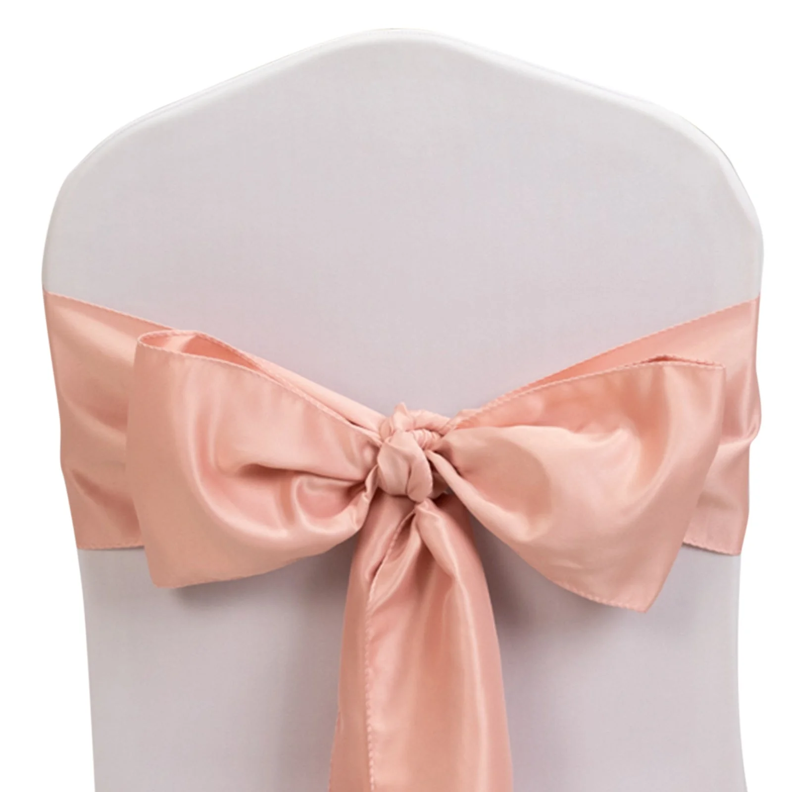 5 Pack Lamour Satin Chair Sashes 6"x106" Dusty Rose - Reusable Decorative Bows - Image 3