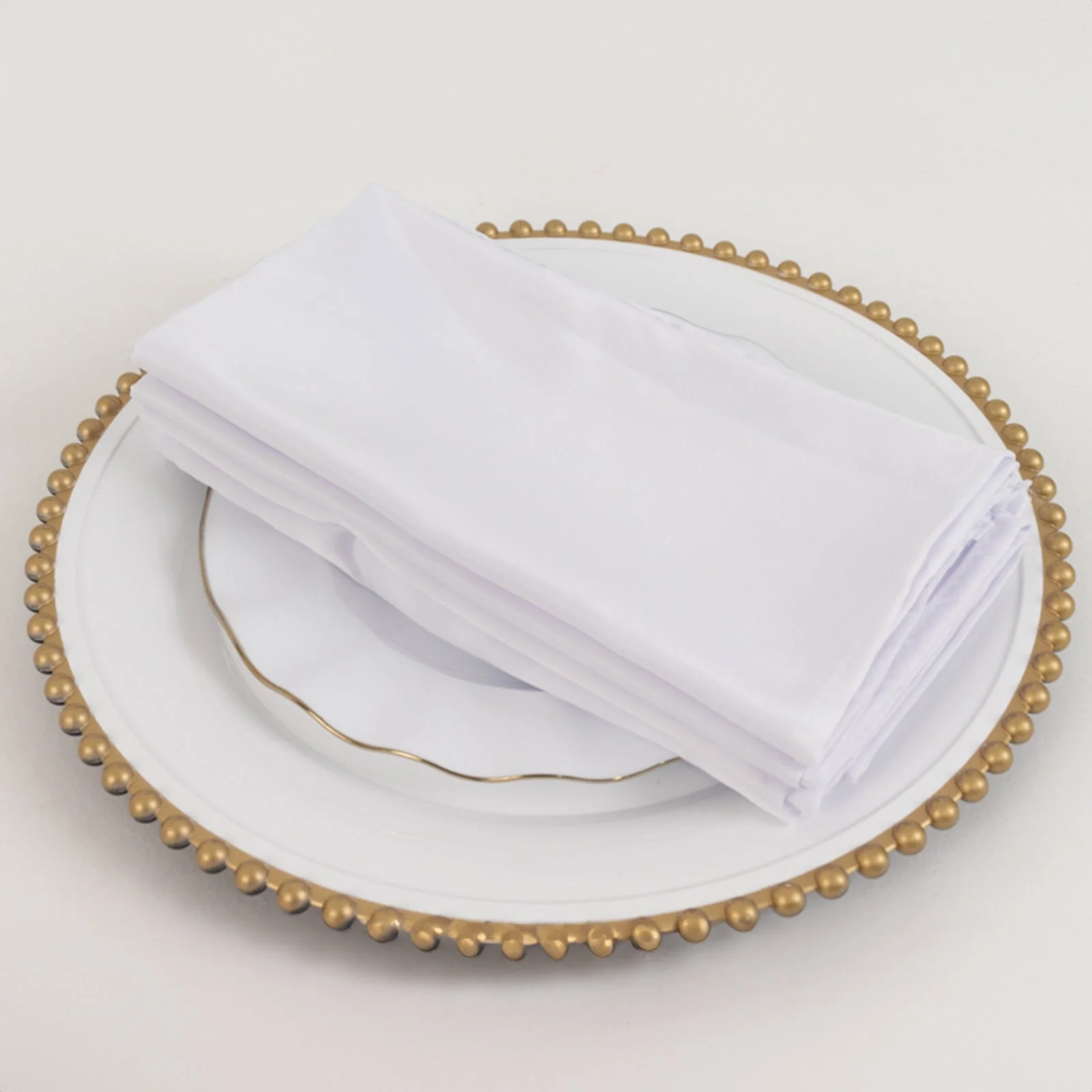 5 Pack Lamour Satin Napkins 20"x20" White - Luxe Soft Matte Textured Cloth Napkins for Weddings, Parties & Formal Events - Image 2