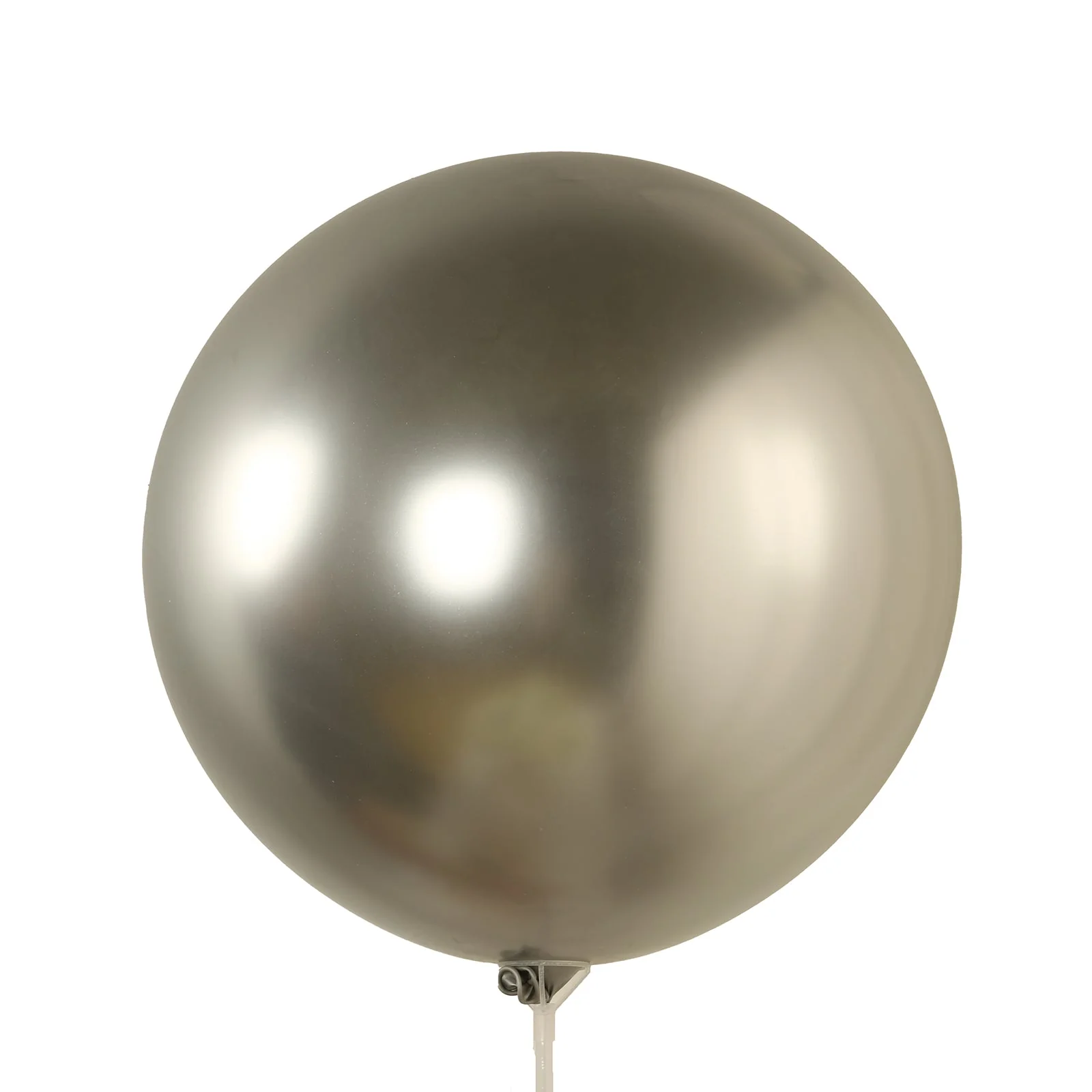 5 Pack Metallic Chrome Silver Biodegradable Balloons, Large Round Eco-friendly Thickened Latex Party Balloons - 36" - Image 5