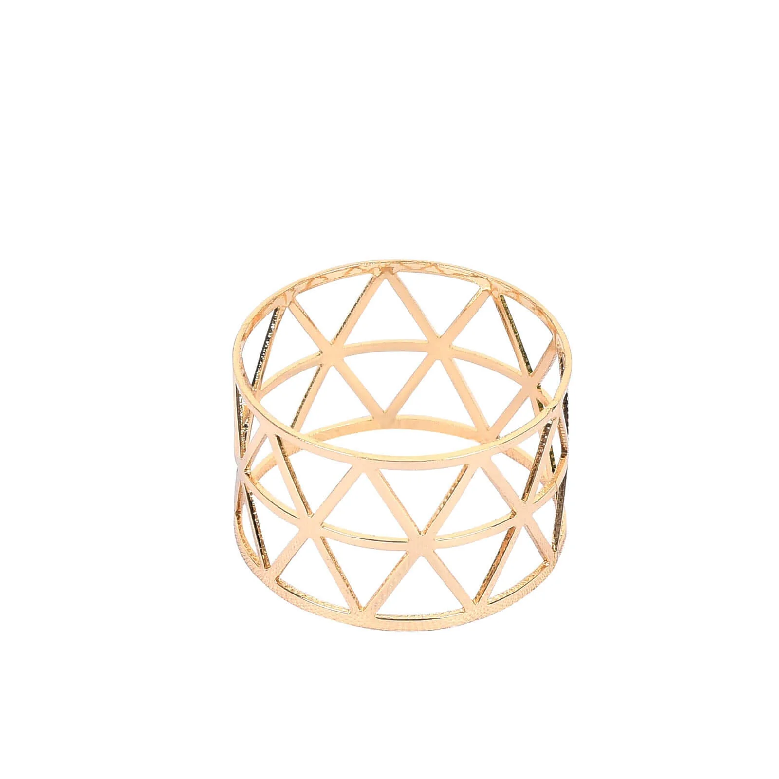 5 Pack Metallic Gold Geometric Napkin Rings, Paper Napkin Holders - Image 7