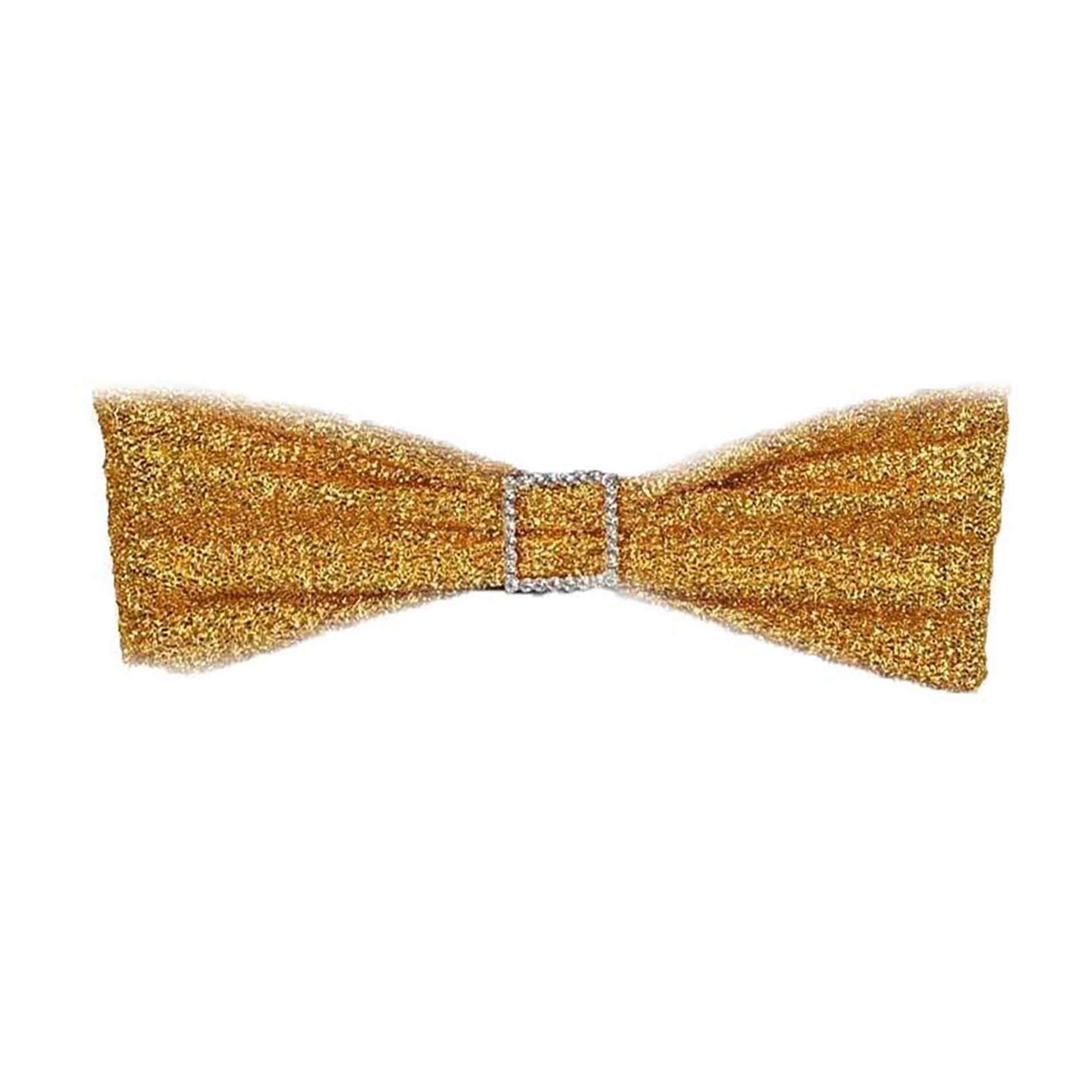 5 Pack Metallic Shimmer Tinsel Spandex Chair Sashes Gold - Glittery Finish Stretch Chair Bands for Parties & Weddings - Image 3