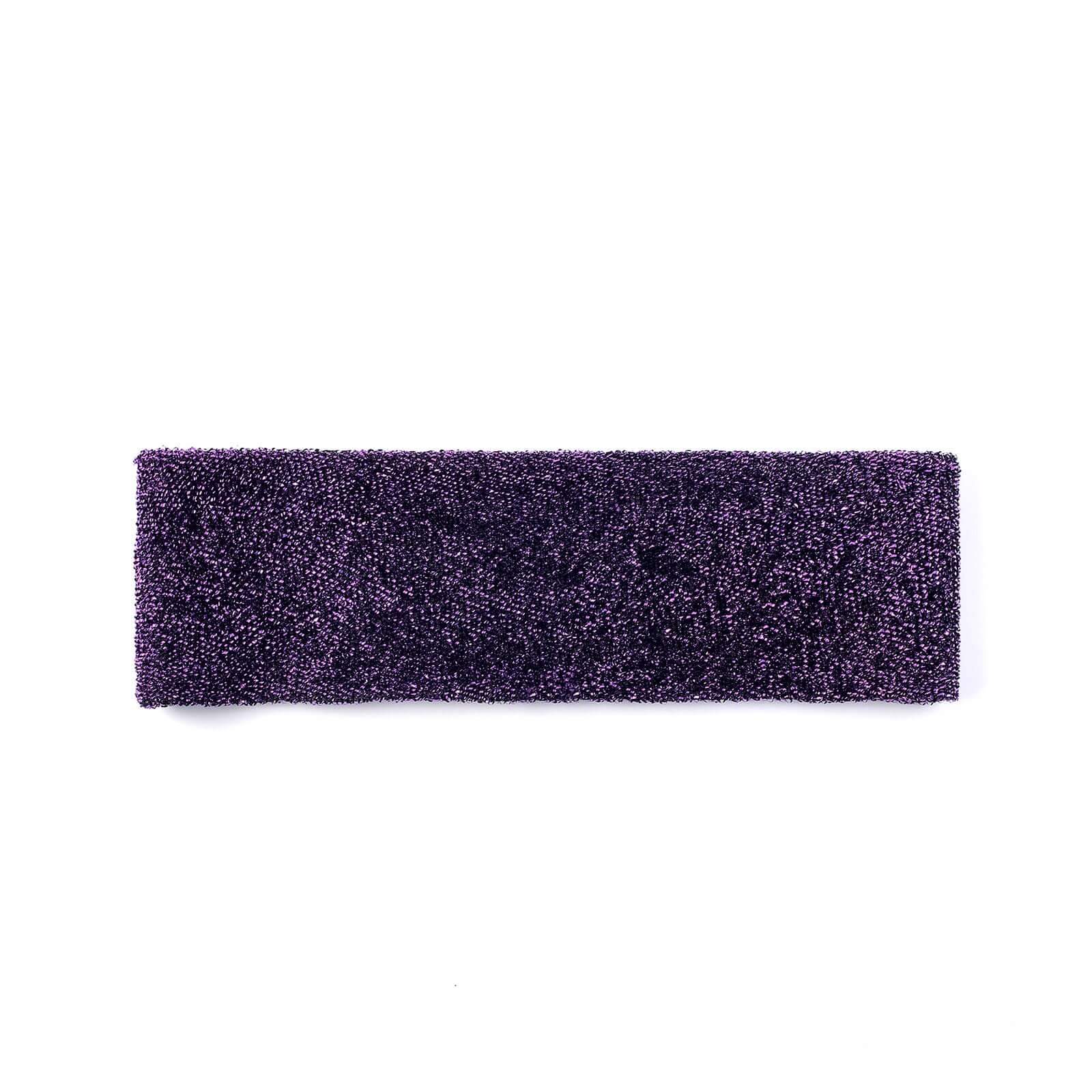 5 Pack Metallic Shimmer Tinsel Spandex Chair Sashes Purple - Glittery Finish Stretch Chair Bands - Image 15