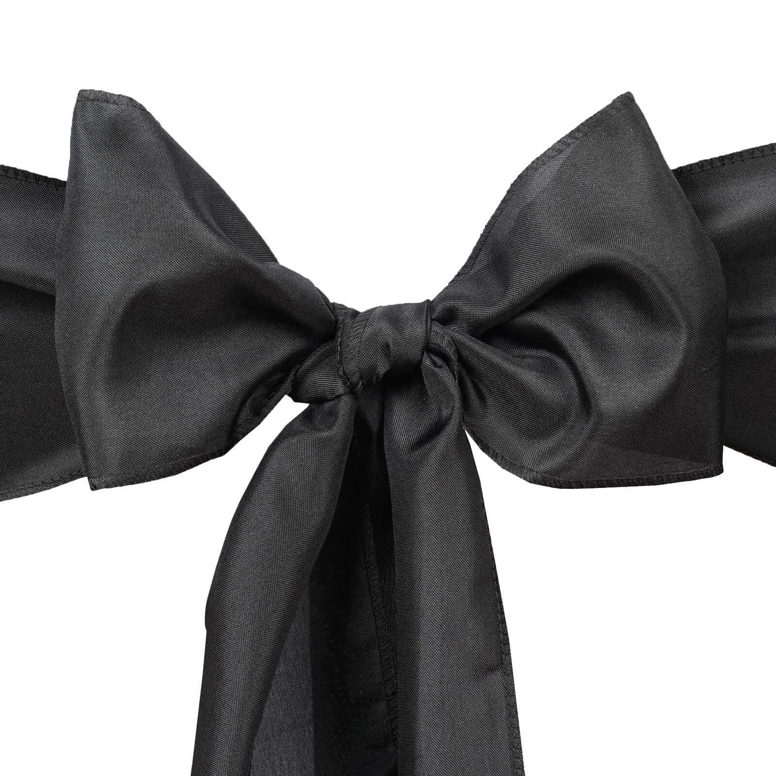 5 Pack Polyester Chair Sashes 6"x108" Black - Versatile & Chic Chair Accessories - Image 6