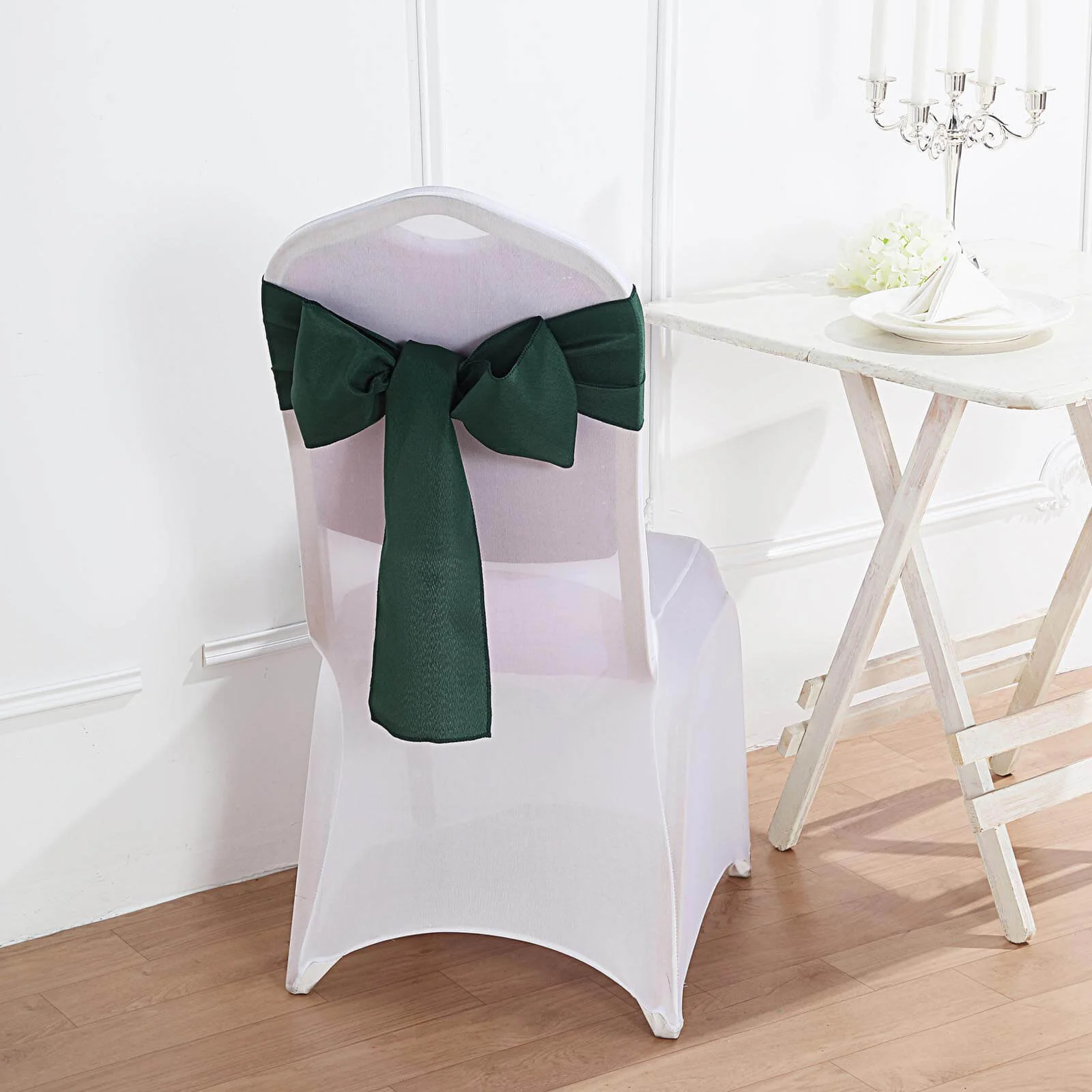 5 Pack Polyester Chair Sashes 6"x108" Hunter Emerald Green - Image 6
