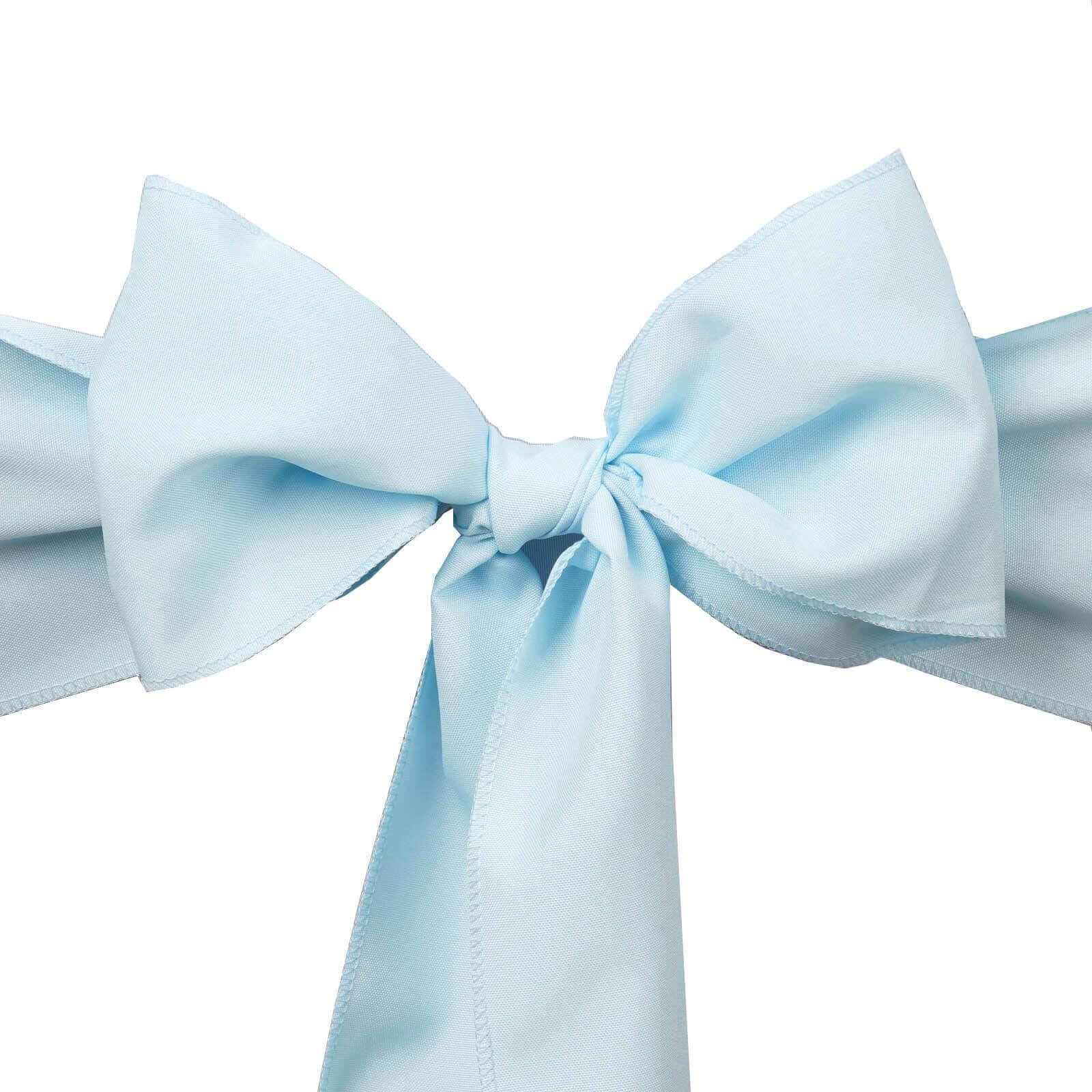 5 Pack Polyester Chair Sashes 6"x108" Light Blue - Image 6
