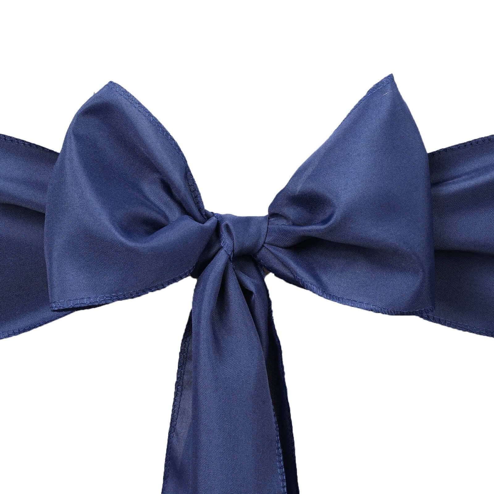 5 Pack Polyester Chair Sashes 6"x108" Navy Blue - Image 6