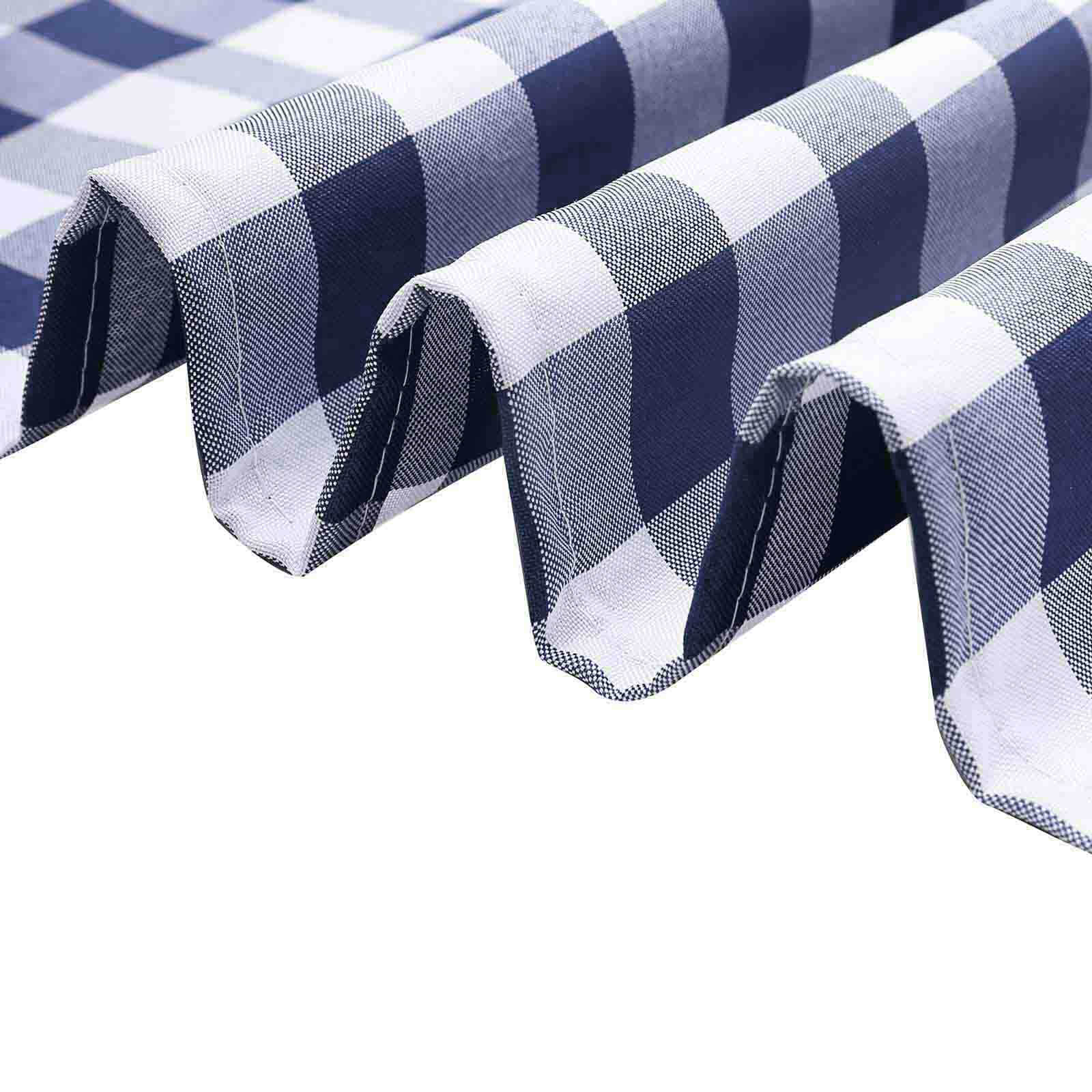 5 Pack Polyester Chair Sashes 6"x108" Navy Blue/White Buffalo Plaid Pattern - Easy to Use Checkered Chair Bows - Image 15