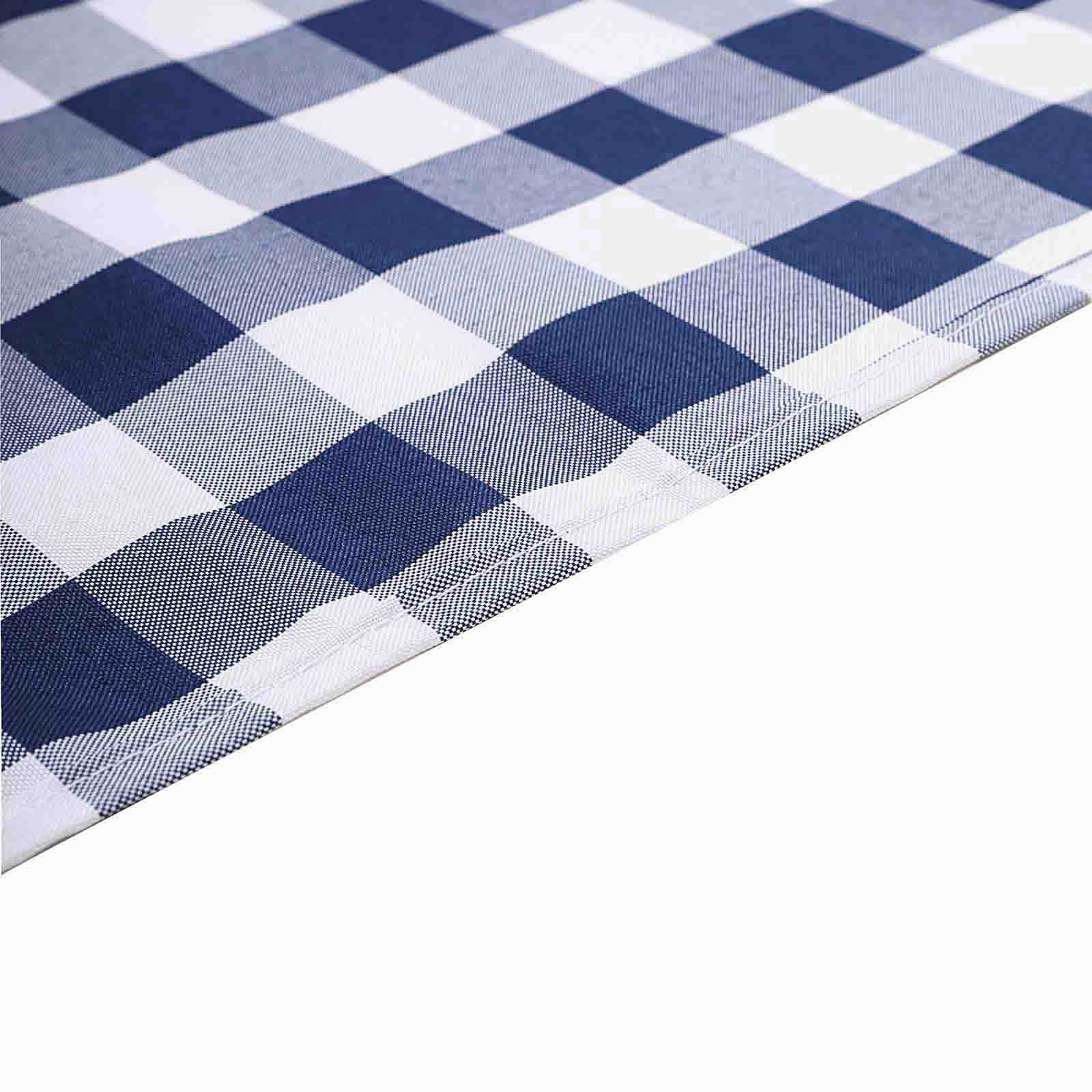 5 Pack Polyester Chair Sashes 6"x108" Navy Blue/White Buffalo Plaid Pattern - Easy to Use Checkered Chair Bows - Image 16
