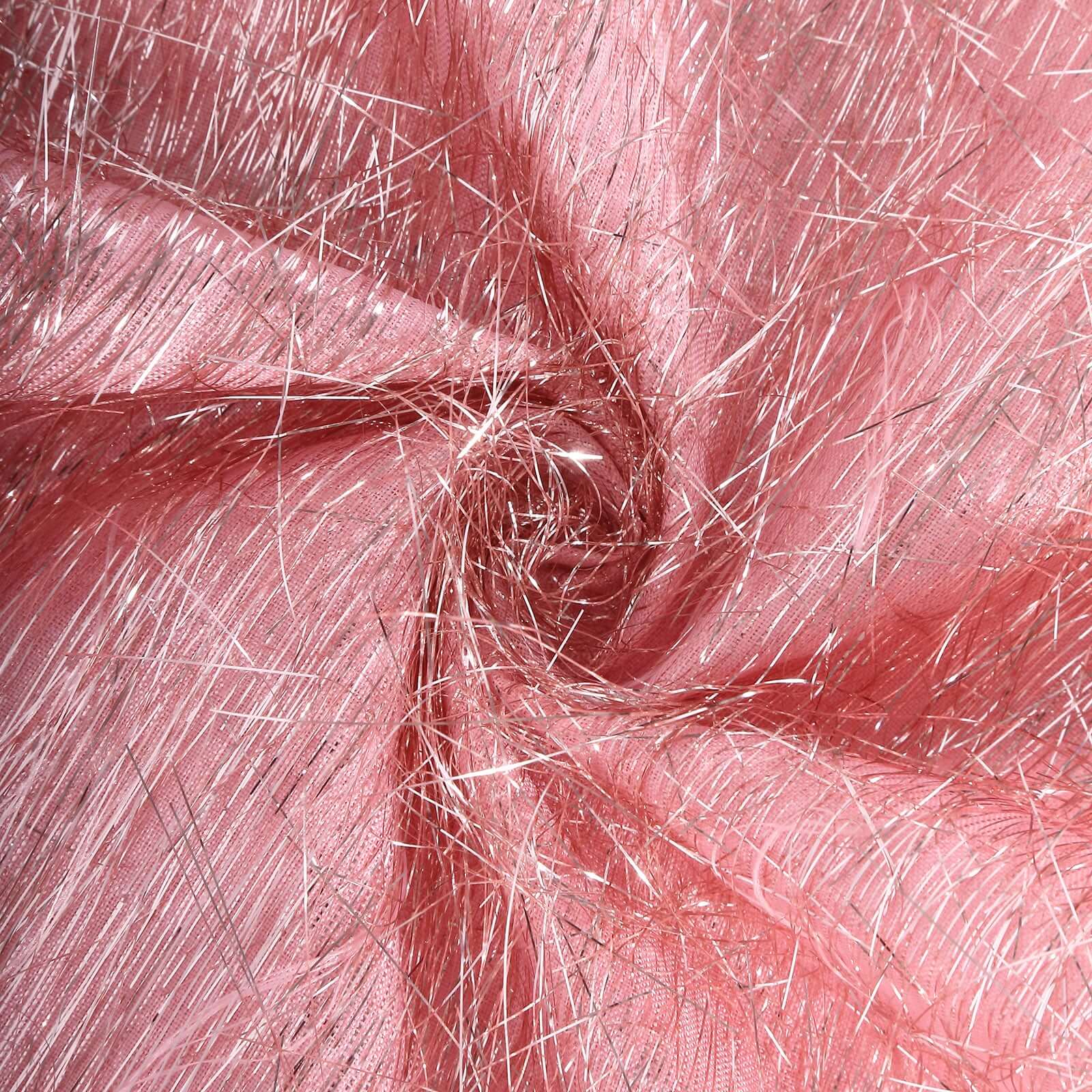 5 Pack Polyester Chair Sashes 6"x108" Rose Gold Metallic Tinsel Fringe - Durable & Reusable Chair Bows - Image 10