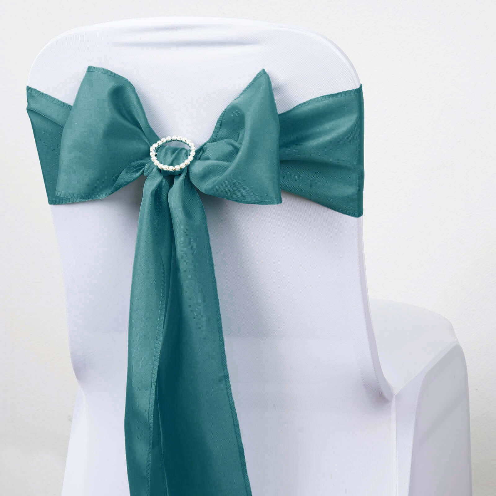 5 Pack Polyester Chair Sashes 6"x108" Turquoise - Image 3