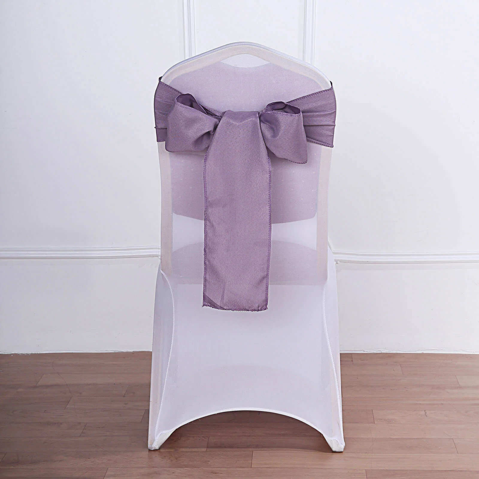 5 Pack Polyester Chair Sashes 6"x108" Violet Amethyst