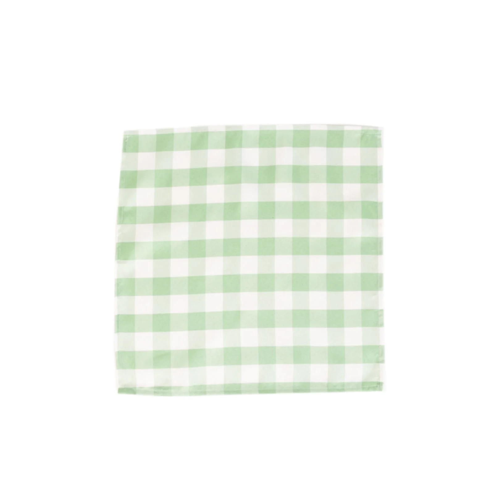 5 Pack Polyester Napkins 15"x15" Sage Green/White Buffalo Plaid Gingham Style Dinner Napkins - Image 7