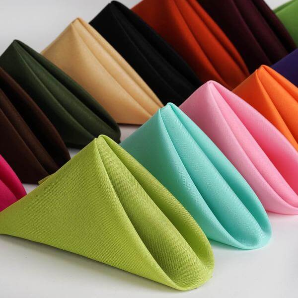 5 Pack Premium Polyester Napkins 17"x17" Yellow - Wrinkle Resistant & Easy Care Cloth Napkins - Image 2