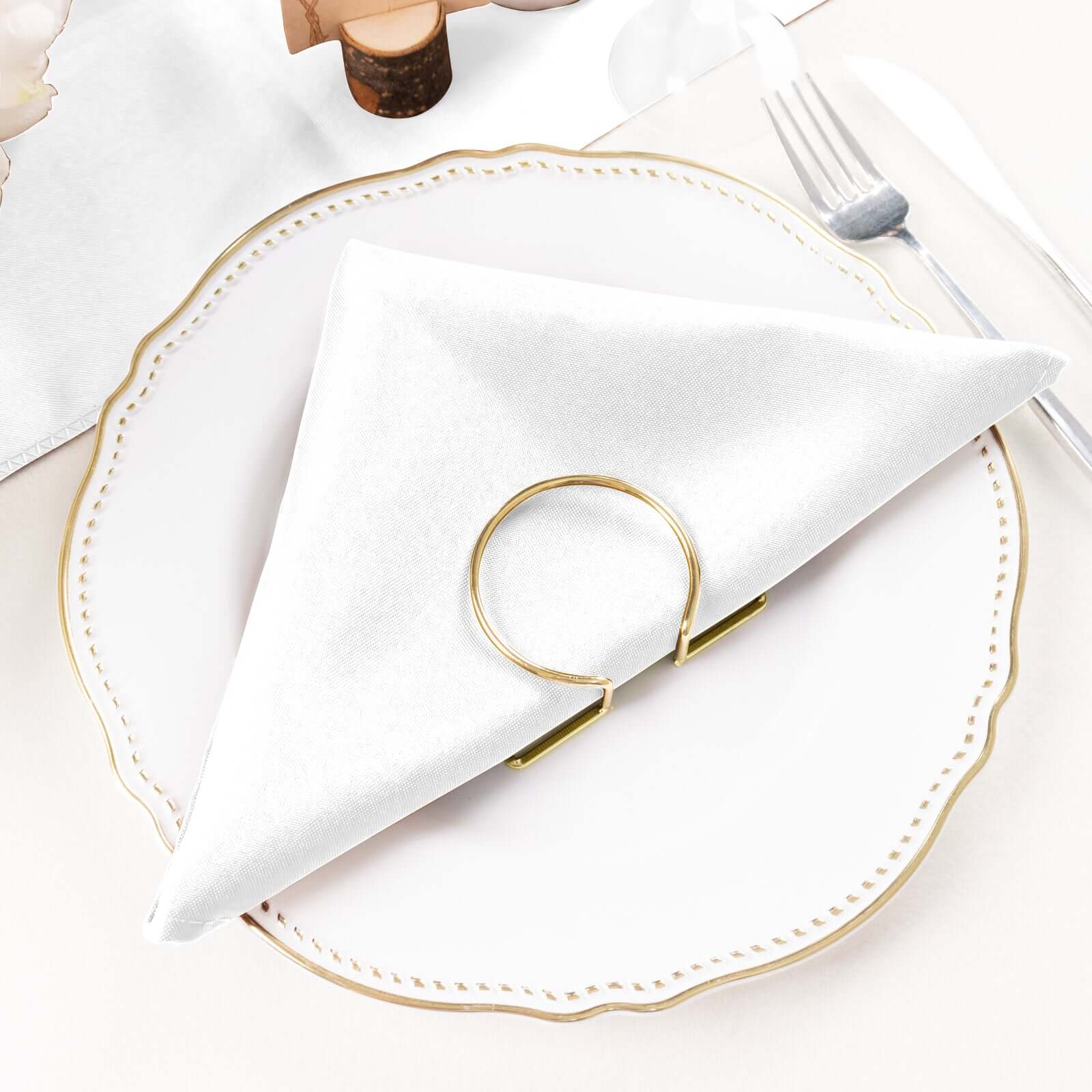 5 Pack Premium Polyester Napkins 20"x20" White - Durable Wrinkle Resistant Dinner Napkins for Classy Weddings & Events - Image 7