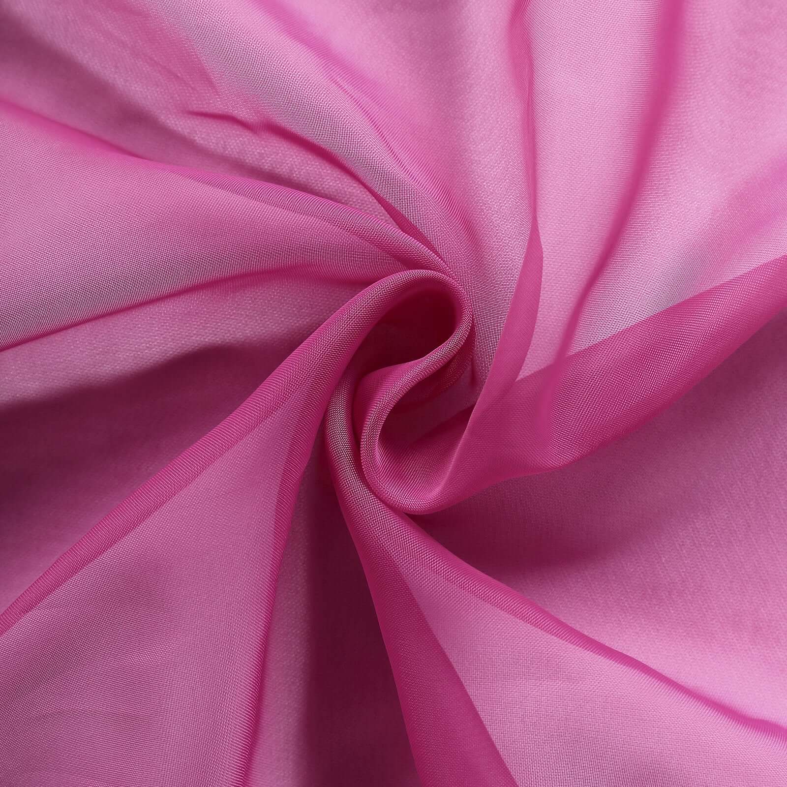 5 Pack Chiffon Chair Sashes 22"x78" Fuchsia - Sheer Designer Chair Bows - Image 7