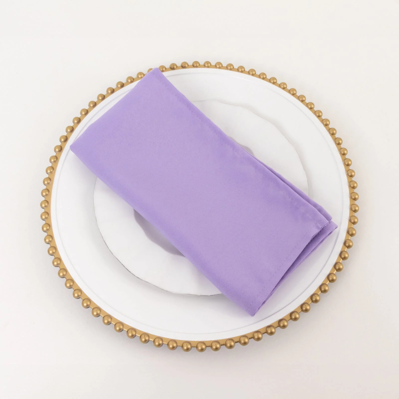 5 Pack Commercial Grade Polyester Napkins 20"x20" Lavender Lilac - 220GSM Stain & Wrinkle Resistant Cloth Napkins - Image 6