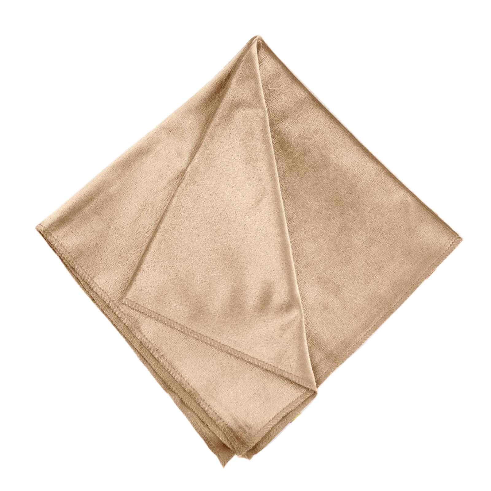 5 Pack Premium Velvet Napkins 20"x20" Champagne - Soft Sheen Finish Dinner Napkins - Image 3