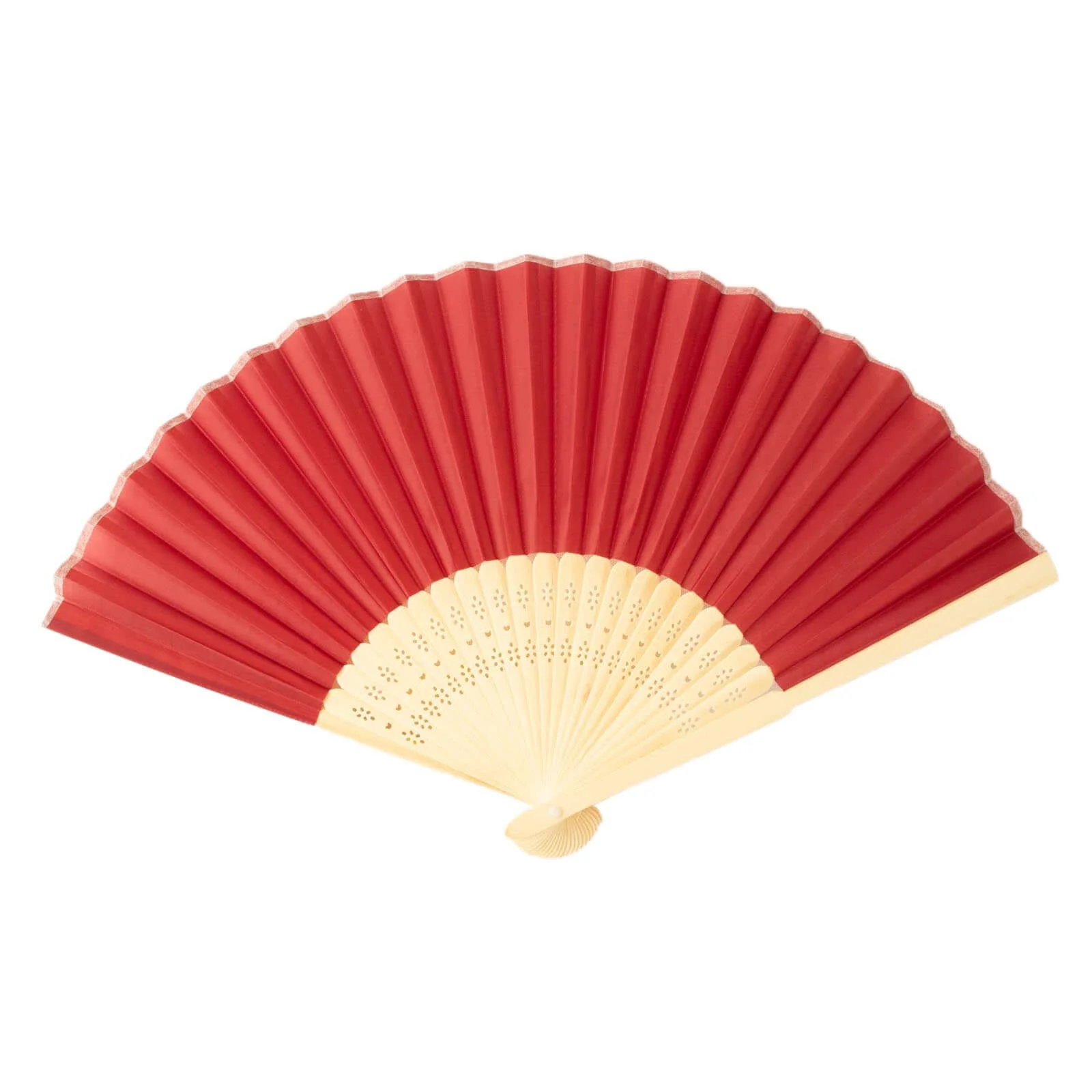 5 Pack Red Asian Silk Folding Fans Party Favors, Oriental Folding Fan Favors - Image 7