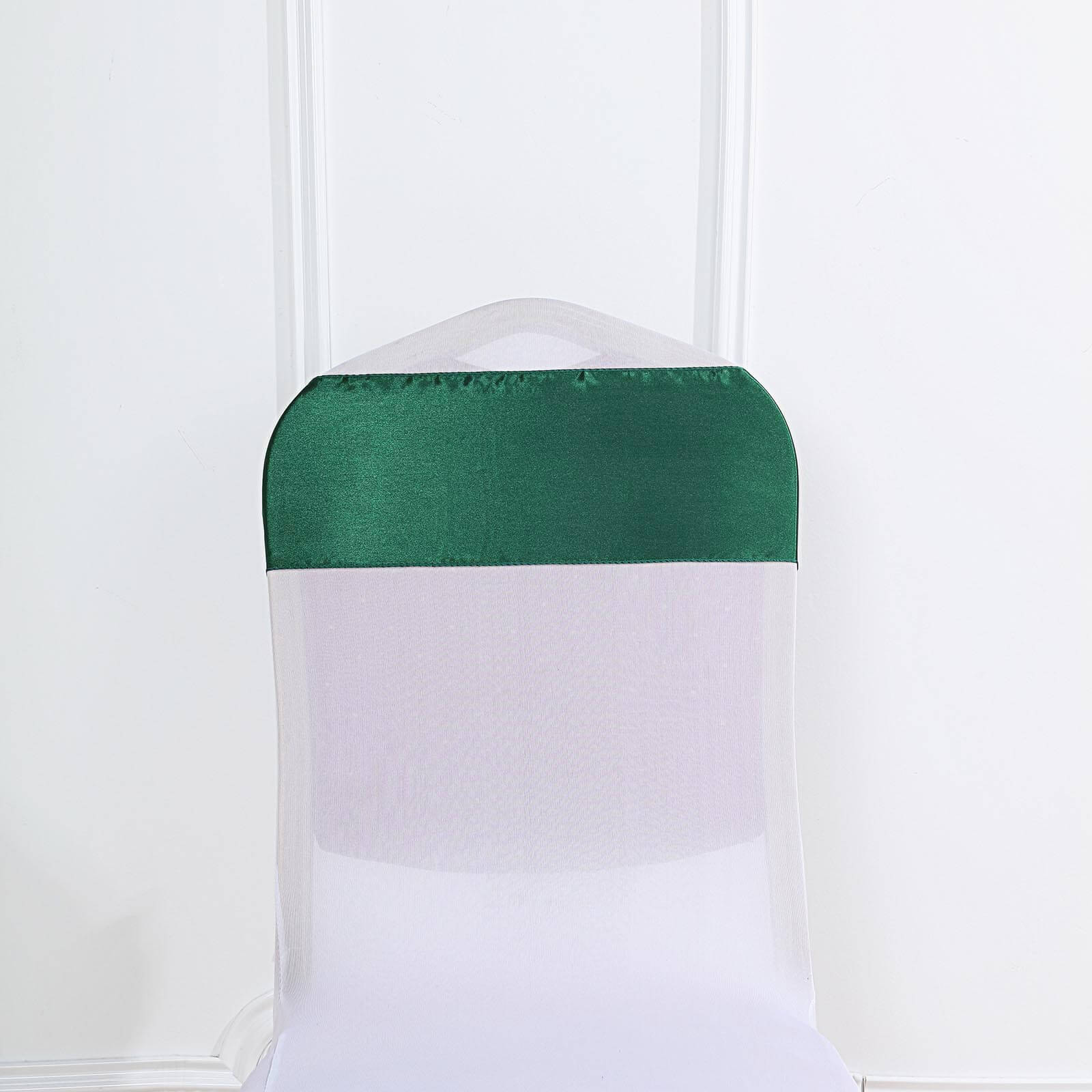 5 Pack Satin Chair Sashes 6"x106" Hunter Emerald Green - Reusable Chair Bows with Smooth Finish - Image 11