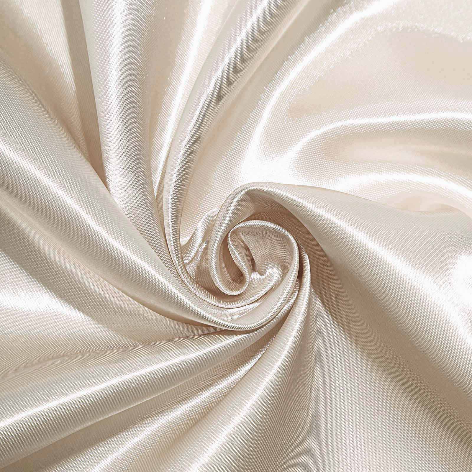 5 Pack Satin Napkins 20"x20" Beige - Soft Reusable Cloth Napkins - Image 6