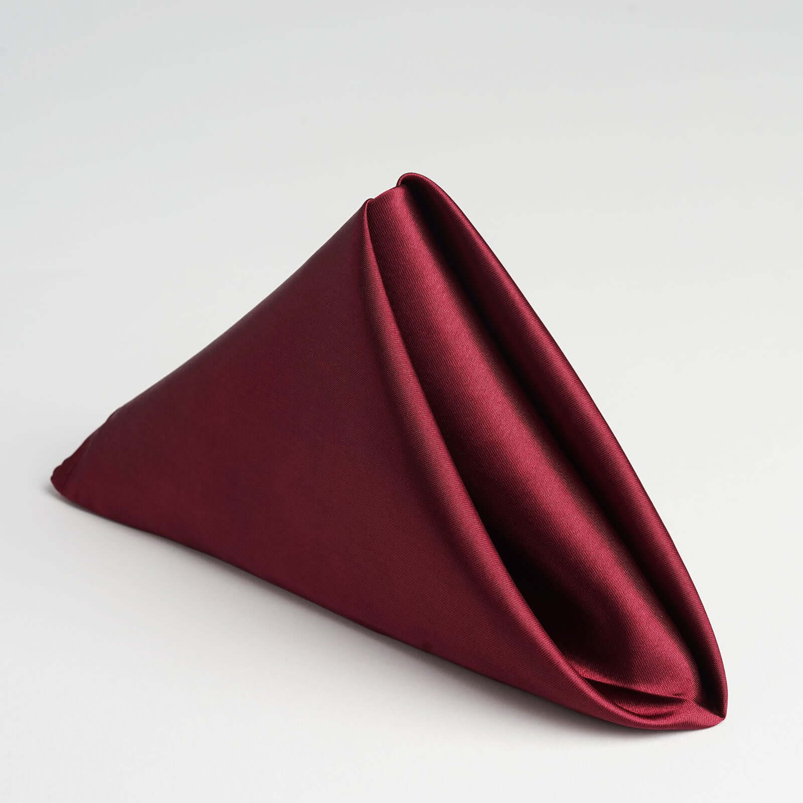 5 Pack Satin Napkins 20"x20" Burgundy - Soft Reusable Cloth Napkins - Image 3