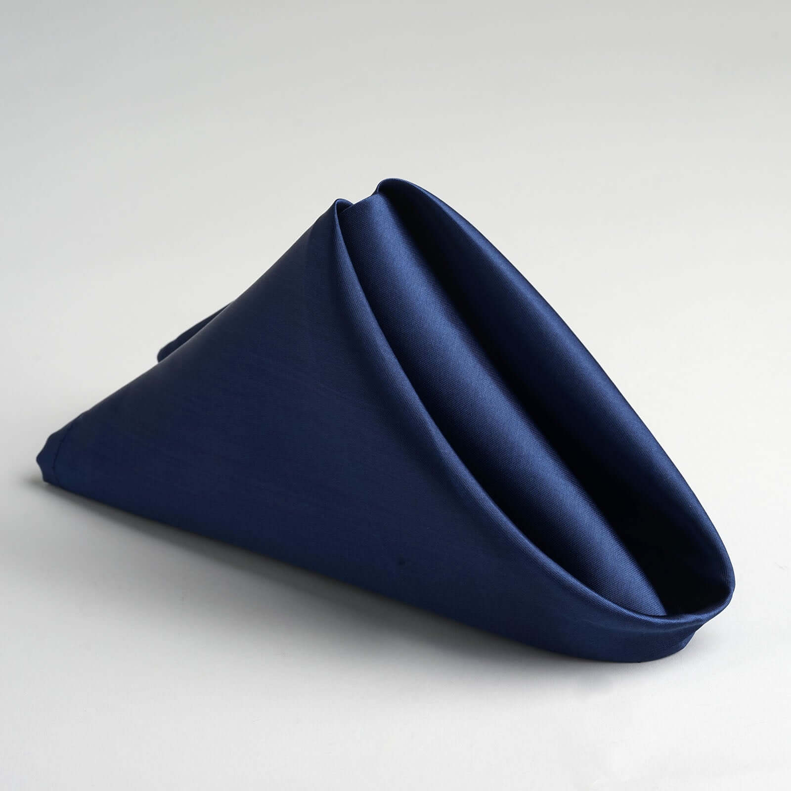 5 Pack Satin Napkins 20"x20" Navy Blue - Soft Reusable Cloth Napkins - Image 3