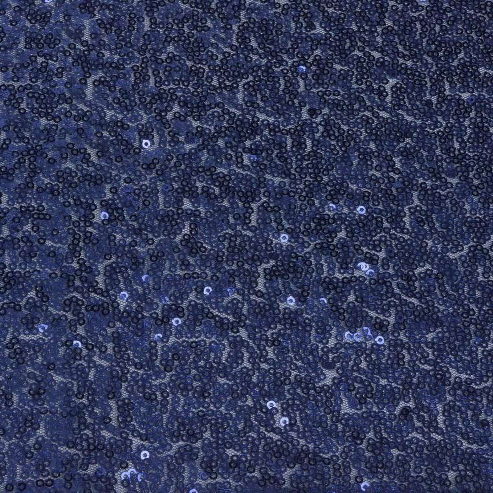 5 Pack Sequin Spandex Chair Sashes 6"x15" Navy Blue - Stretch Chair Bands - Image 11