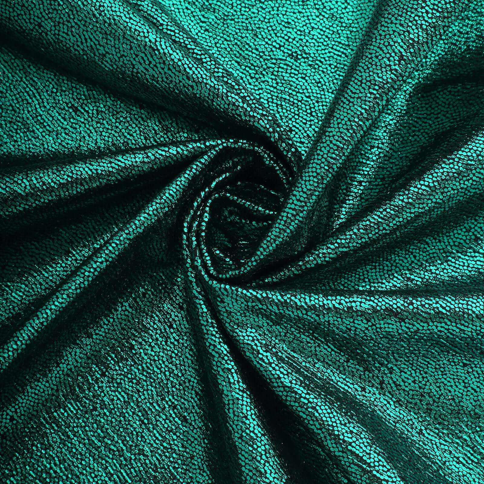 5 Pack Shimmer Sequin Dots Polyester Cloth Dinner Napkins 20"x20" Hunter Emerald Green - Smooth Finish & Glittery Sparkle - Image 11