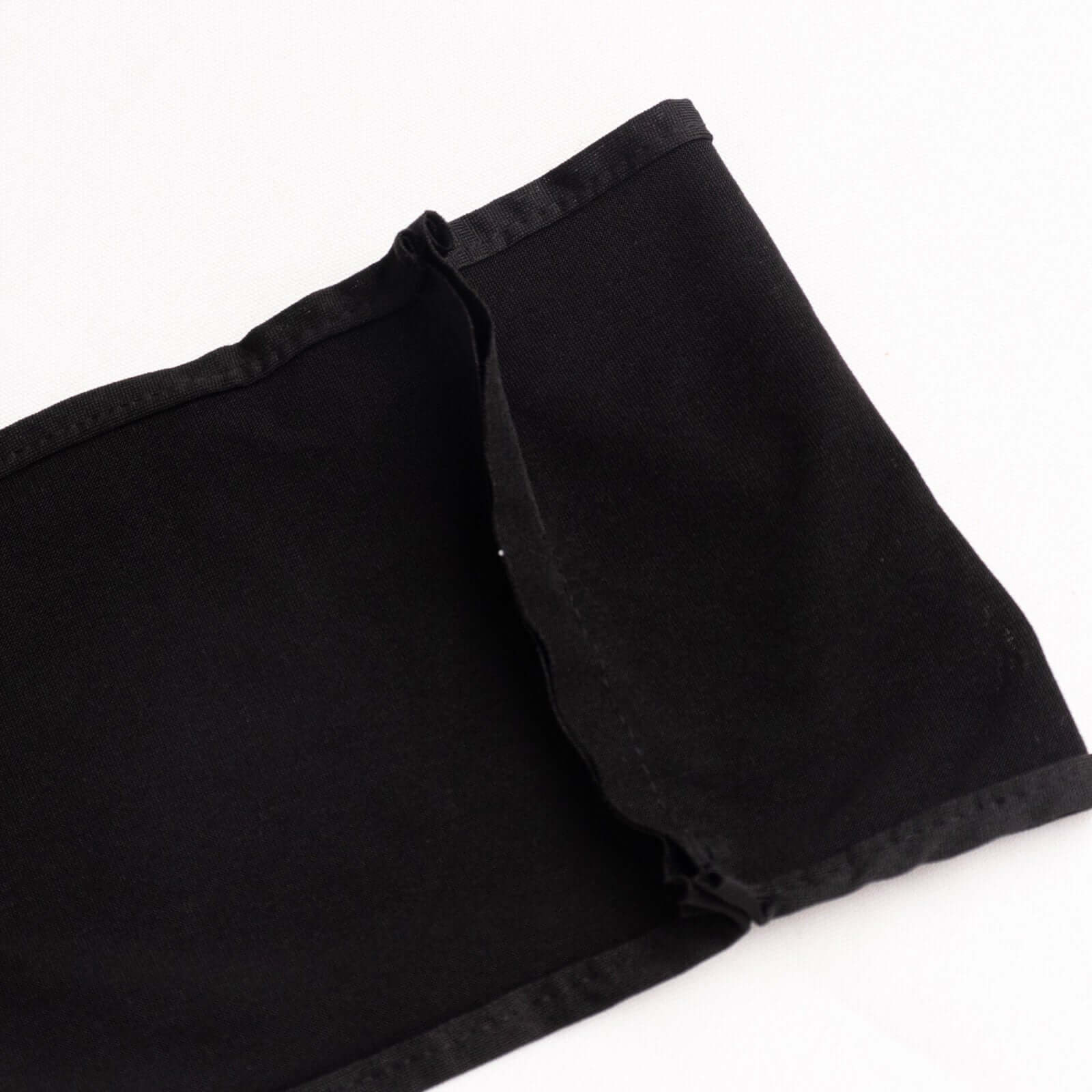 5 Pack Spandex Chair Sashes 5"x14" Black with Gold Rhinestone Buckles - Wrinkle-Free Stretch Chair Bands - Image 9