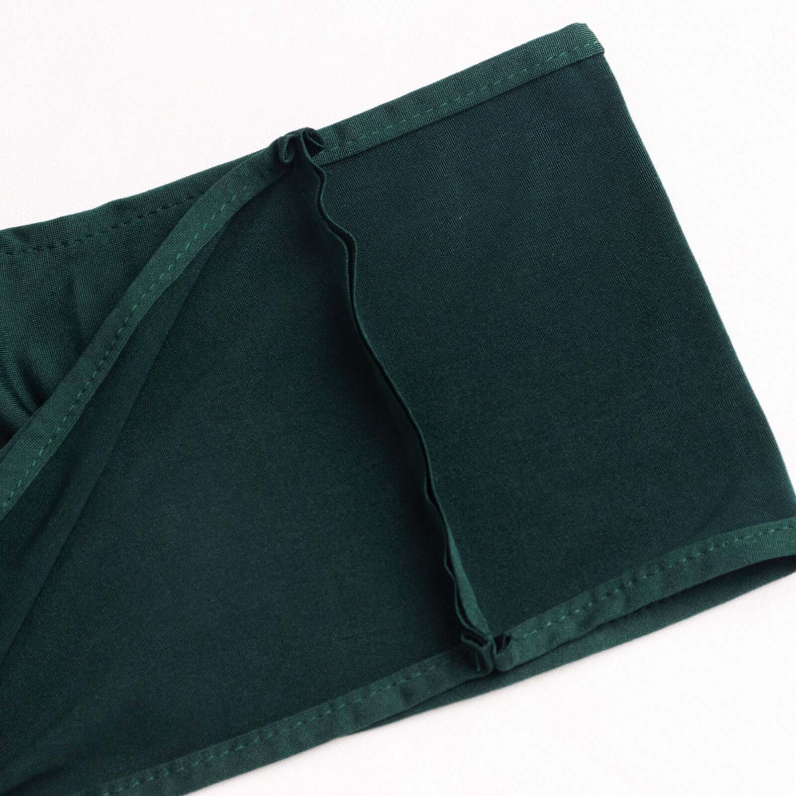 5 Pack Spandex Chair Sashes 5"x14" Hunter Emerald Green with Gold Rhinestone Buckles - Wrinkle-Free Stretch Chair Bands - Image 8