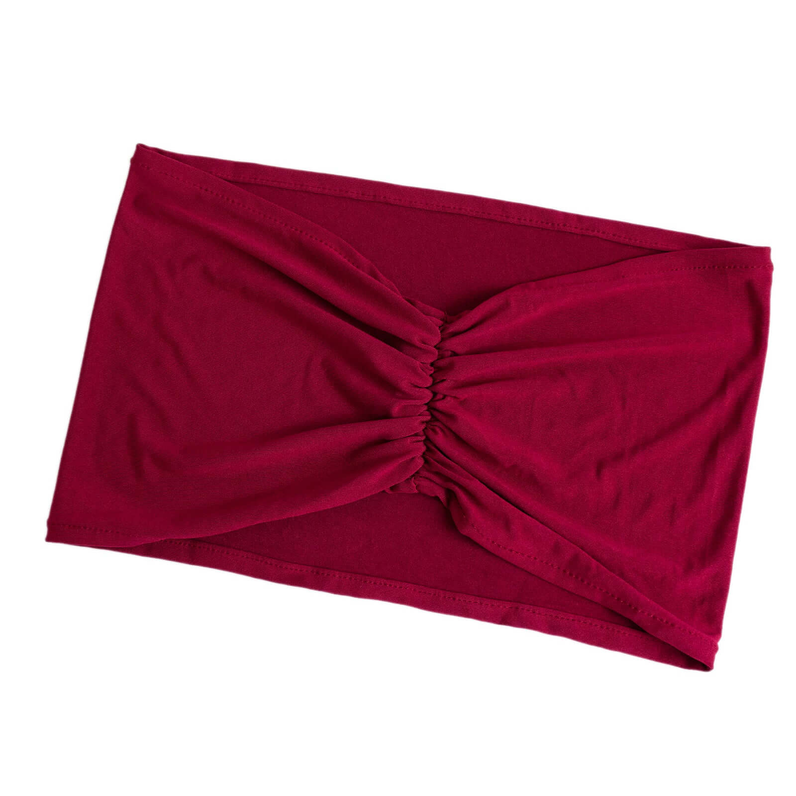 5 Pack Spandex Chair Sashes 8"x13" Burgundy Ruffled Style - Wide Wrinkle-Free Stretch Chair Bands - Image 10