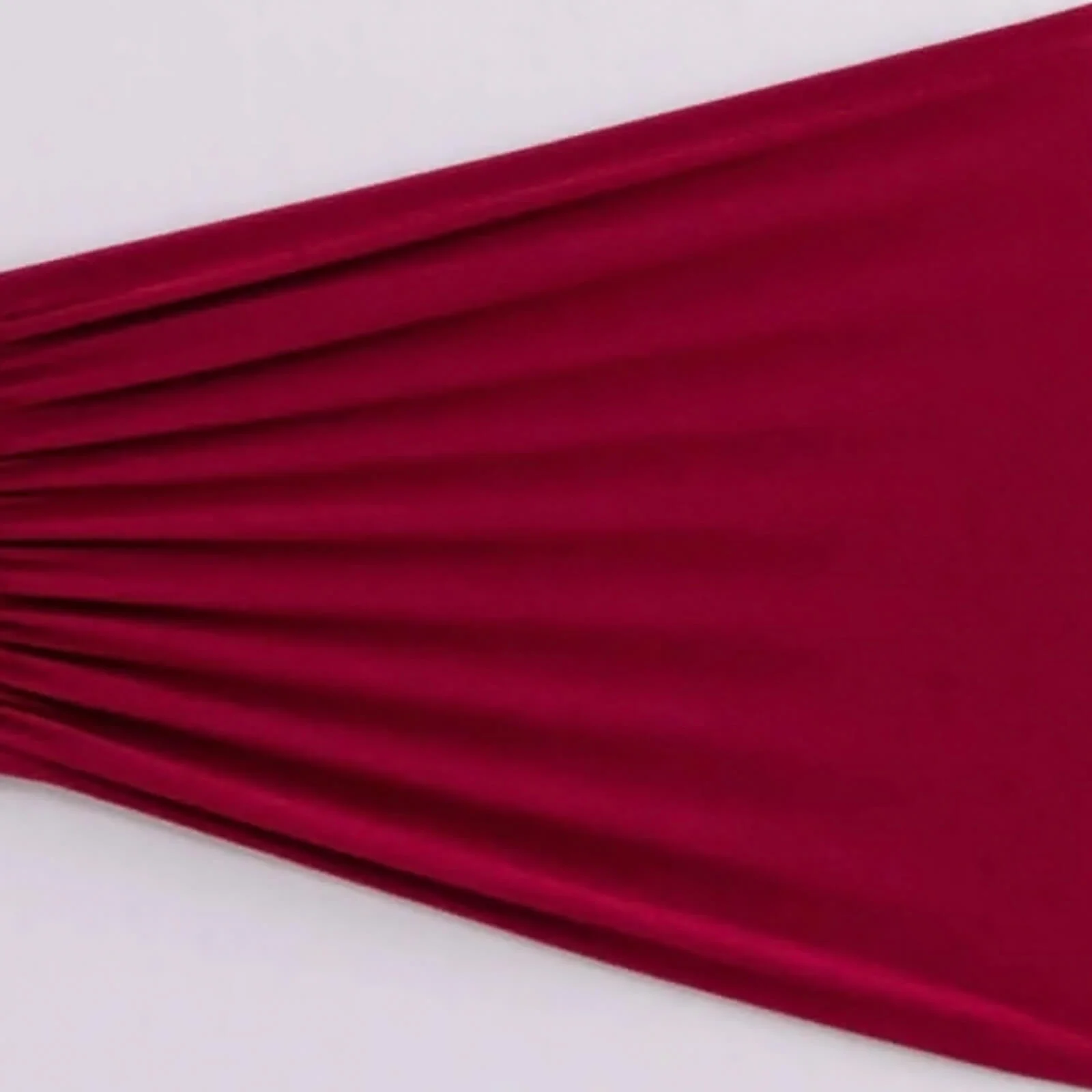 5 Pack Spandex Chair Sashes 8"x13" Burgundy Ruffled Style - Wide Wrinkle-Free Stretch Chair Bands - Image 11