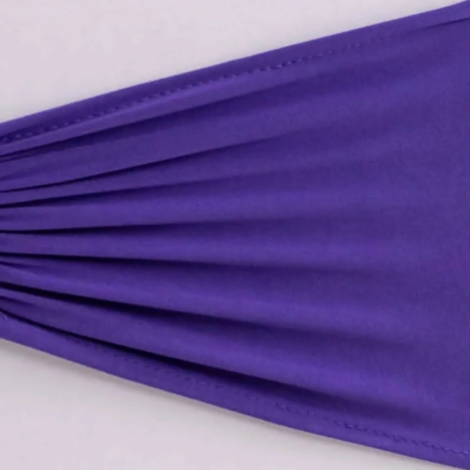 5 Pack Spandex Chair Sashes 8"x13" Purple Ruffled Style - Wide Wrinkle-Free Stretch Chair Bands - Image 11