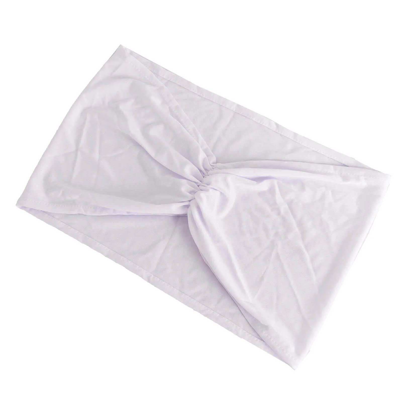 5 Pack Spandex Chair Sashes 8"x13" White Ruffled Style - Wide Wrinkle-Free Stretch Chair Bands for Professional-Looking Setups - Image 7