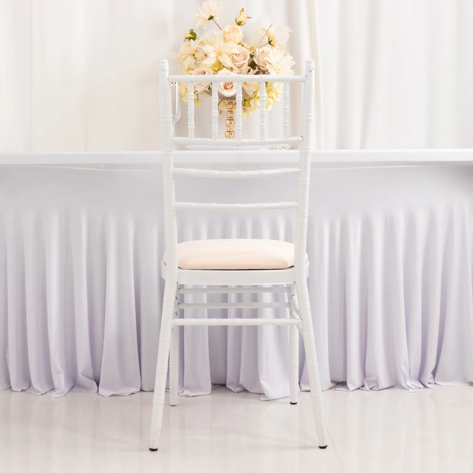 5 Pack Spandex Chiavari Chair Cushion Covers Blush - Washable Stretch Fitted Seat Pad Slipcovers for Dining Chairs - Image 7