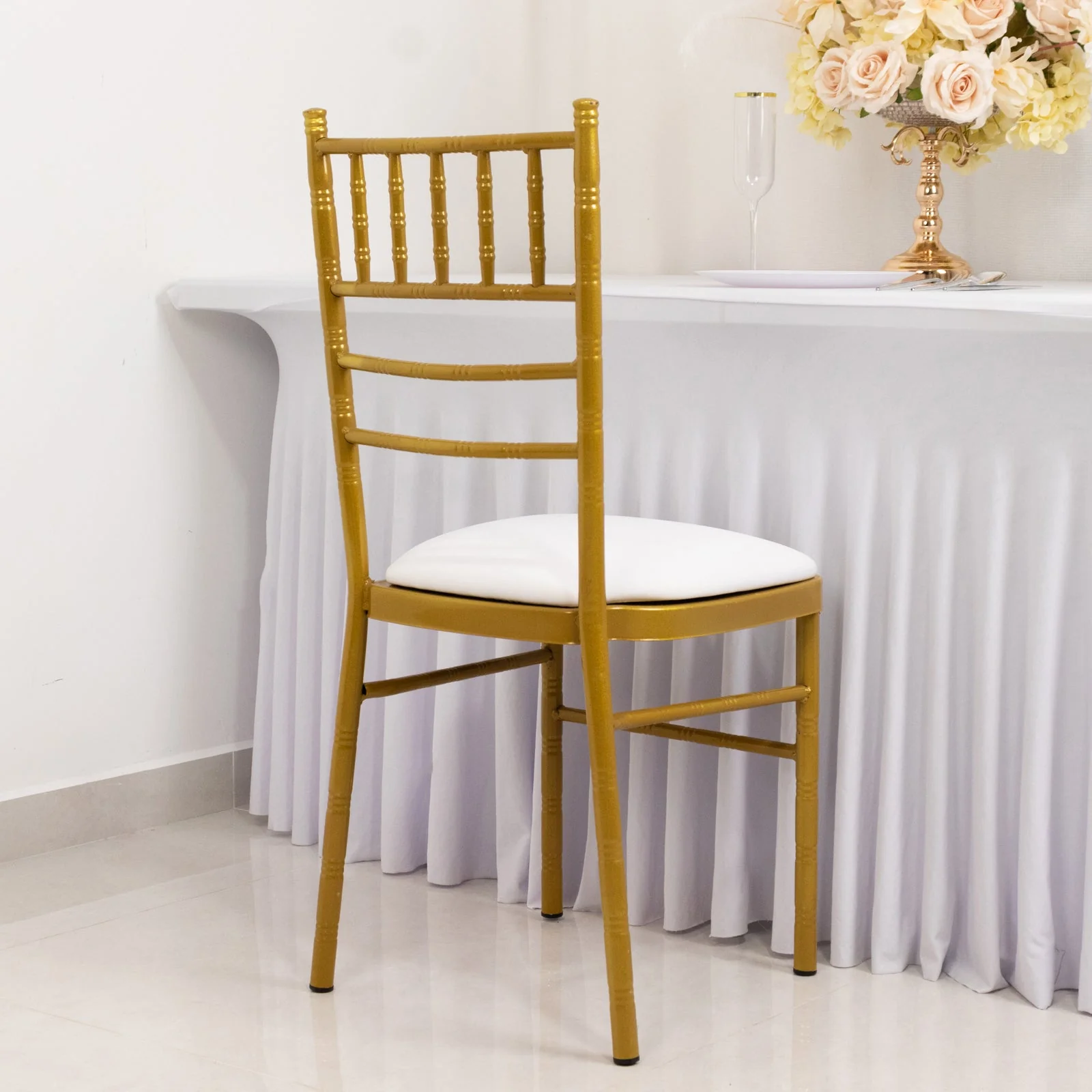 5 Pack Spandex Chiavari Chair Cushion Covers White - Washable Stretch Fitted Seat Pad Slipcovers for Dining Chairs - Image 7