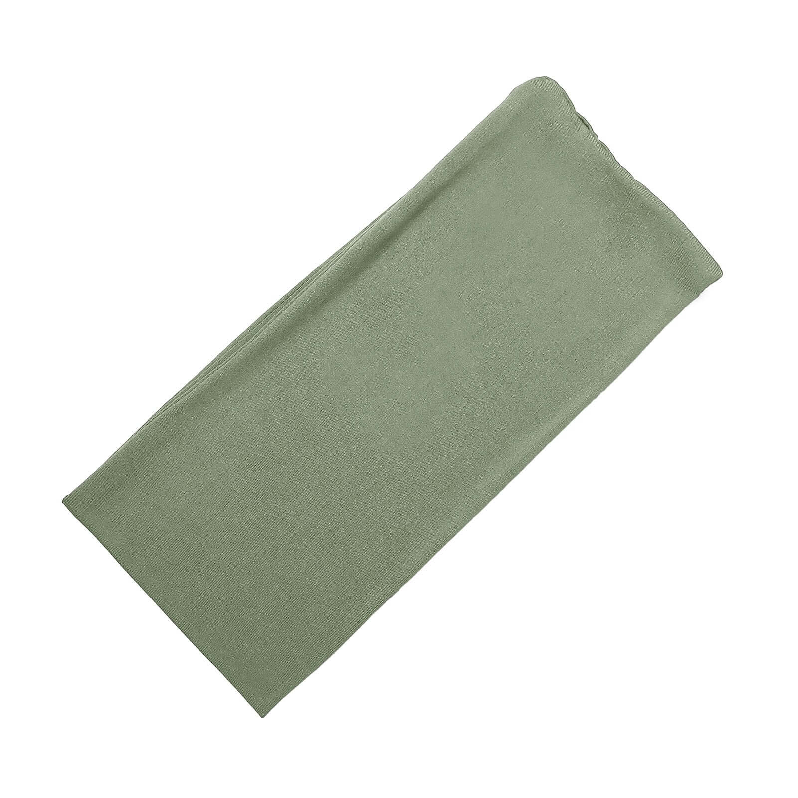 5 Pack Stretch Spandex Chair Sashes 5"x12" Dusty Sage Green - Two Ply Heavy Duty Fitted Chair Bands - Image 14