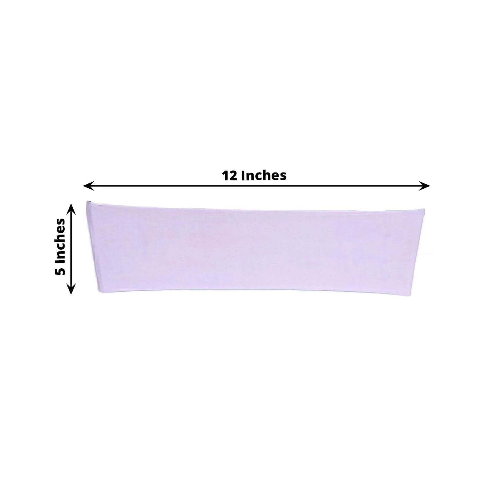 5 Pack Stretch Spandex Chair Sashes 5"x12" Lavender Lilac - Two Ply Heavy Duty Fitted Chair Bands - Image 3