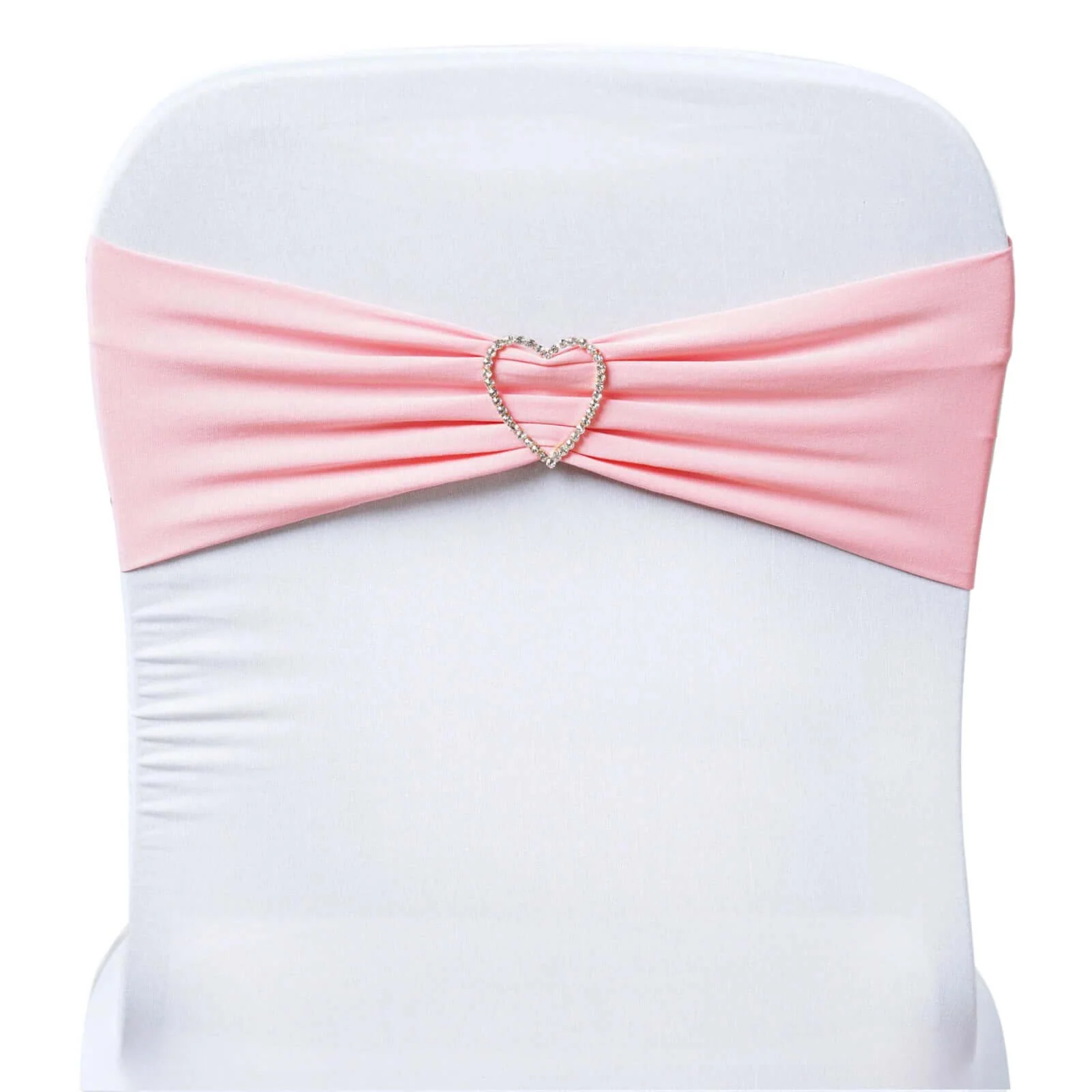 5 Pack Stretch Spandex Chair Sashes 5"x12" Pink - Two Ply Heavy Duty Fitted Chair Bands - Image 7